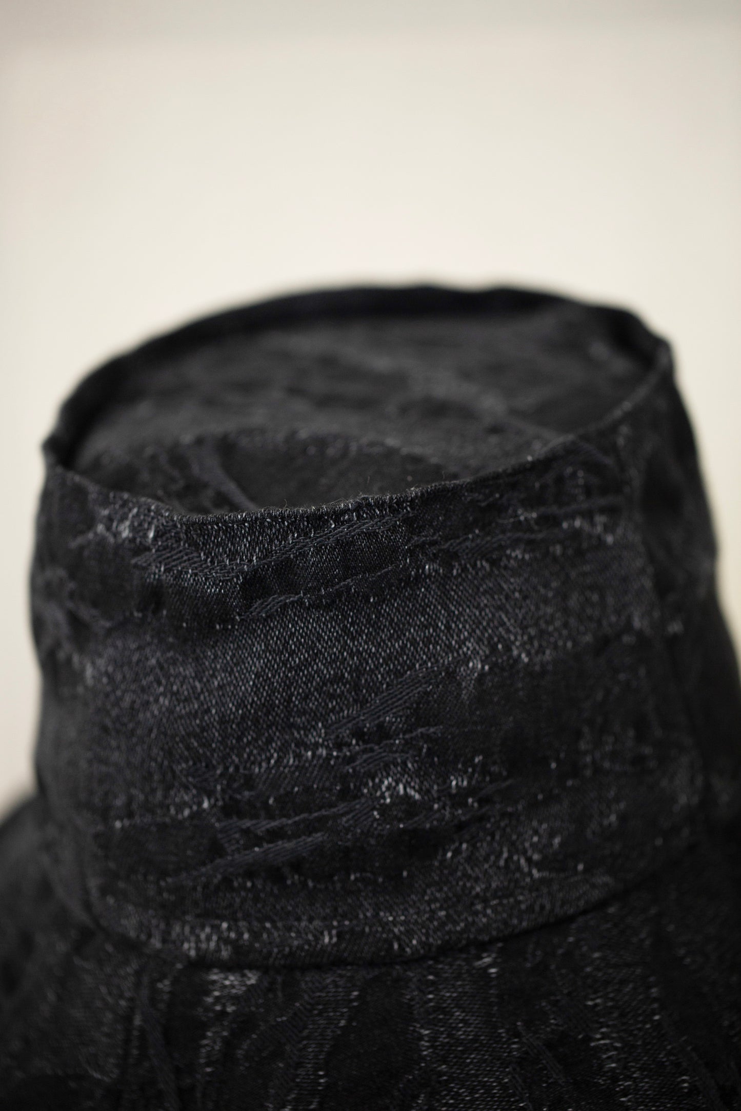 HAT#9 - CAMOUFLAGE DENIM BLACK