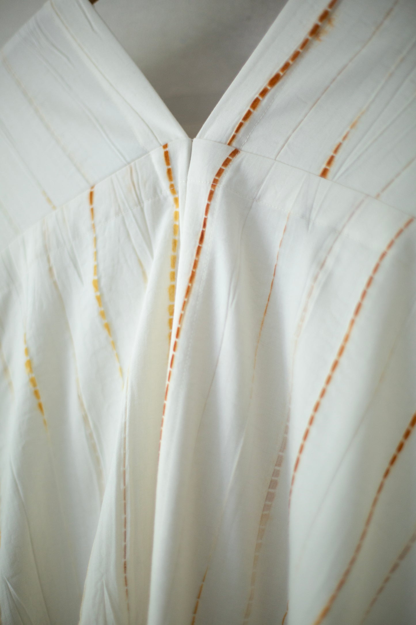 TUNIC#31 - WHITE FLAME SHIBORI