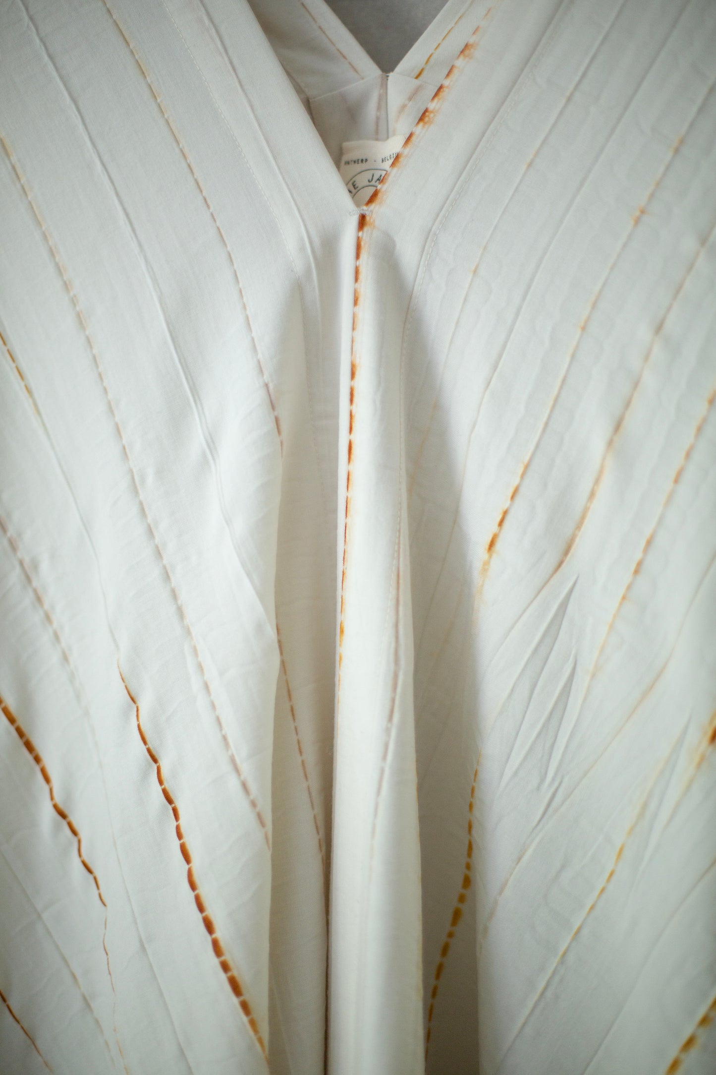 TUNIC#31 - WHITE FLAME SHIBORI