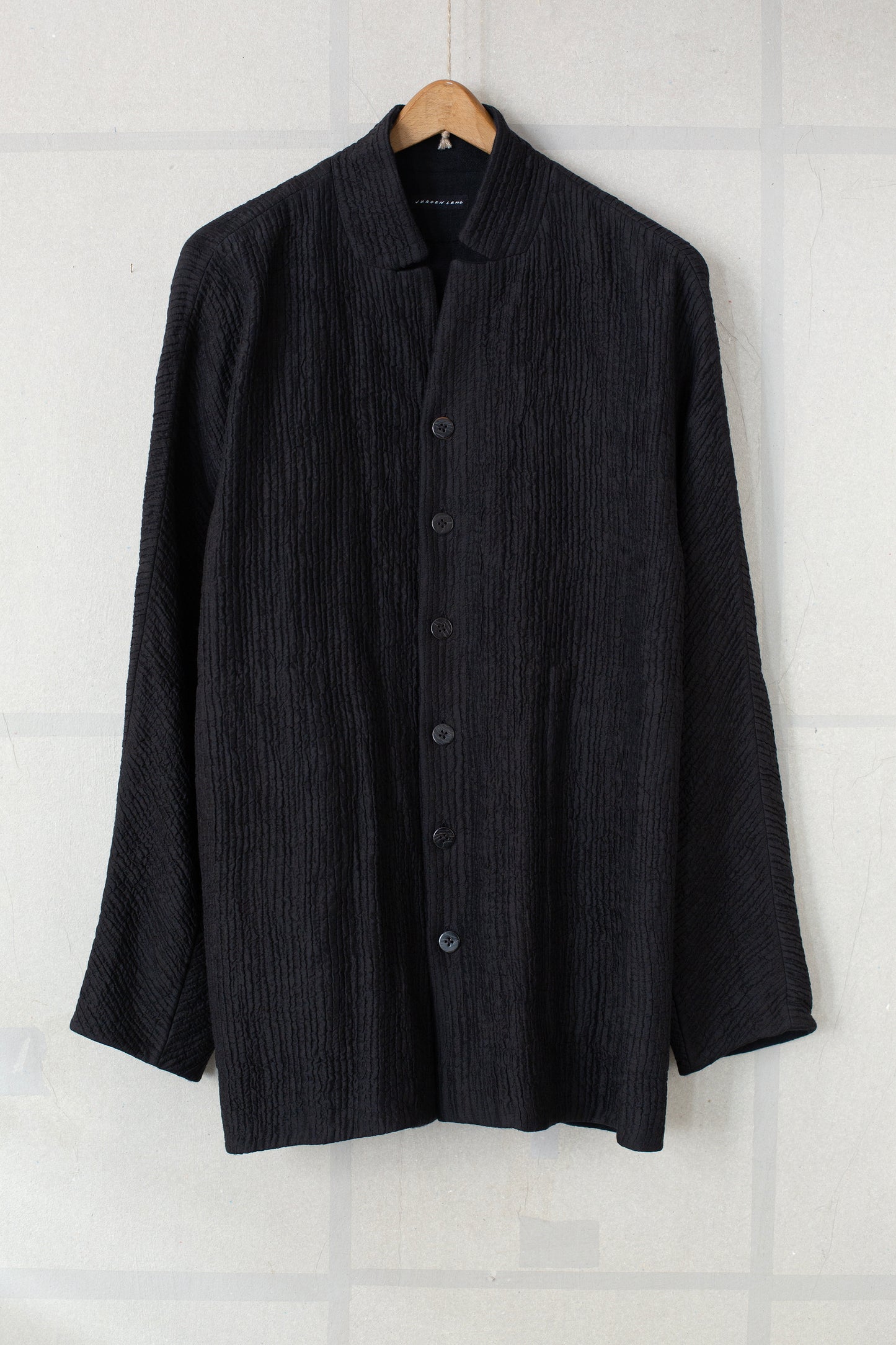 black silk wool thin quilting jacket