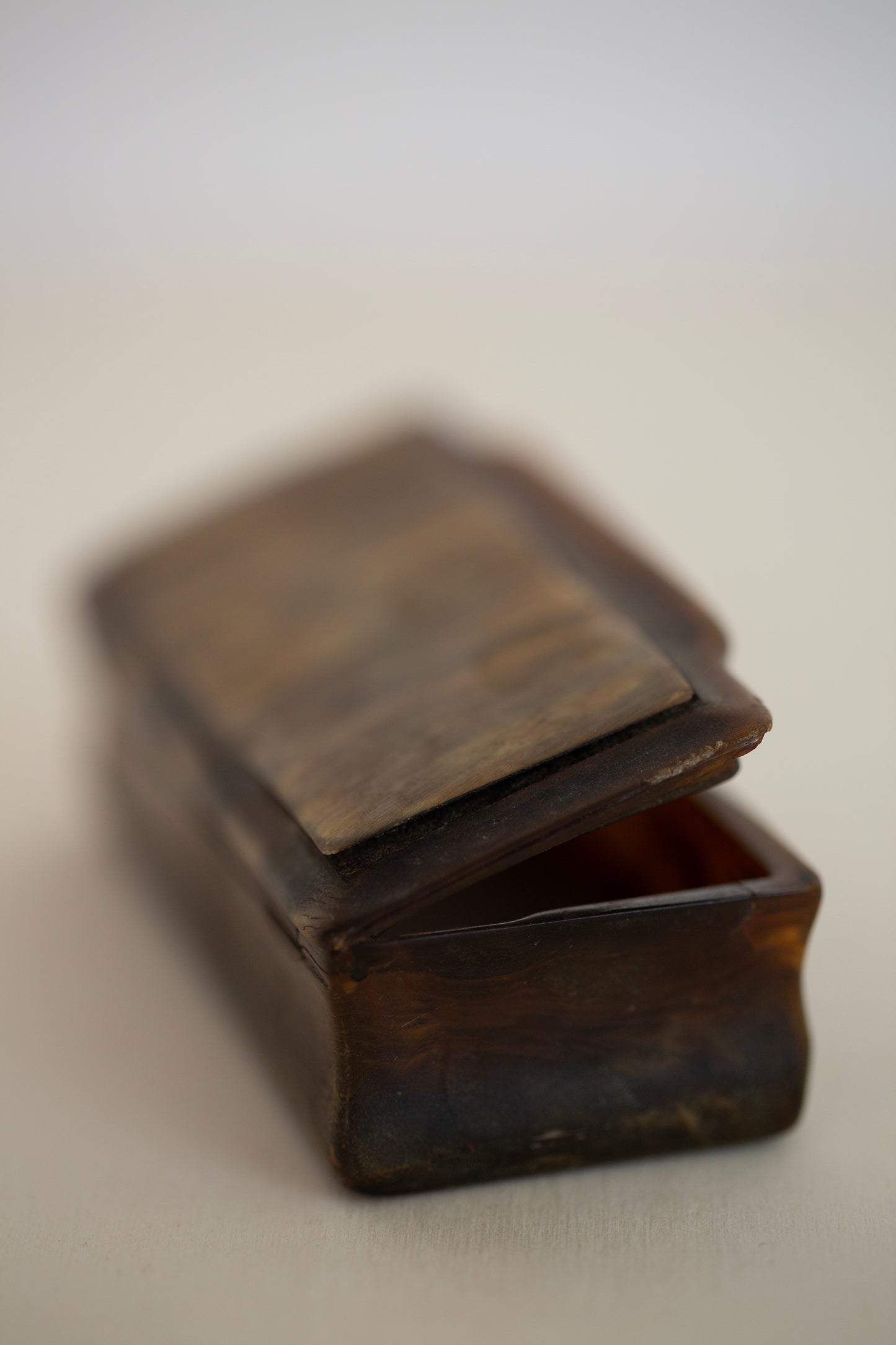 carved horn box
