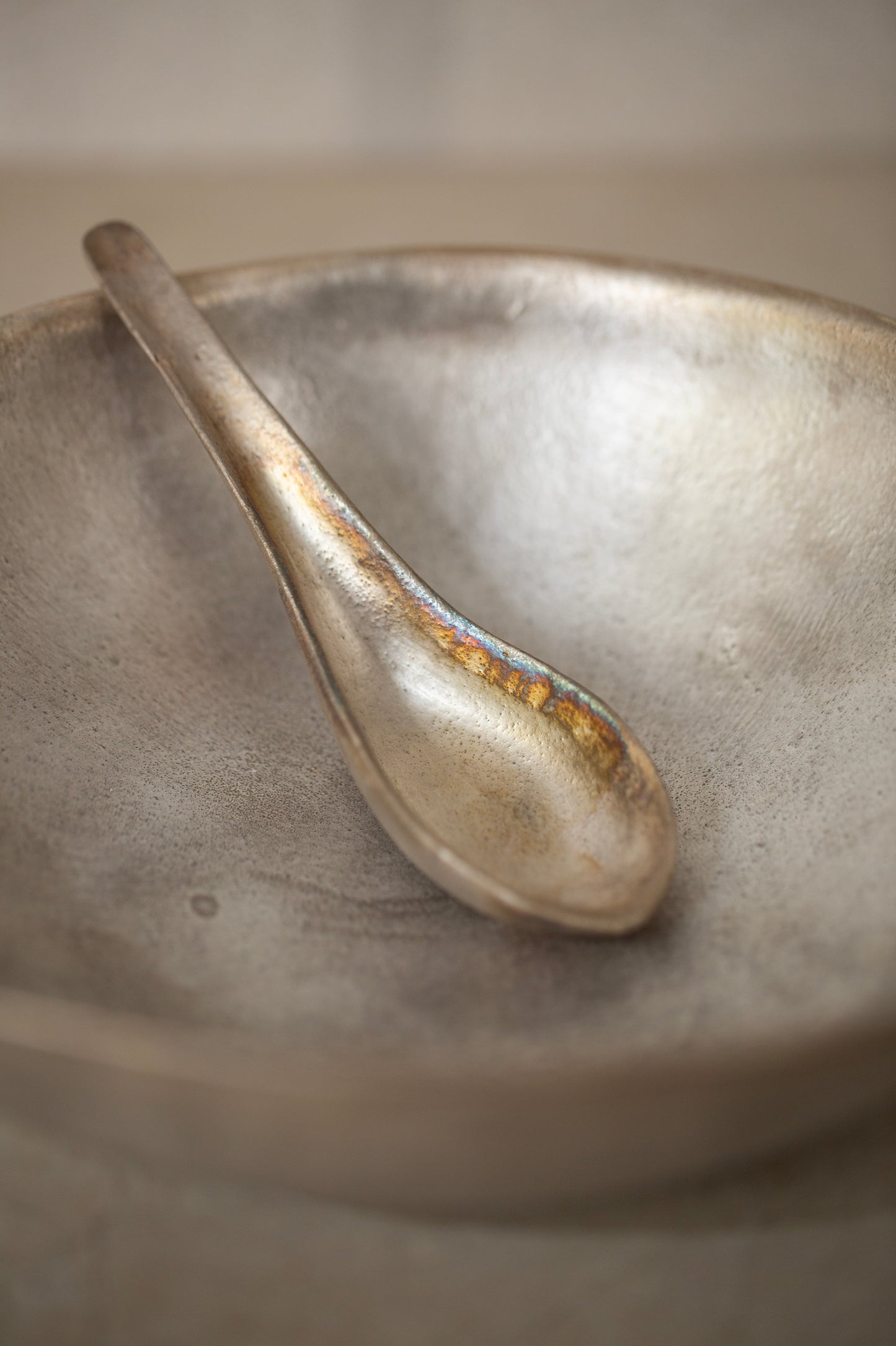 Silver glaze spoon