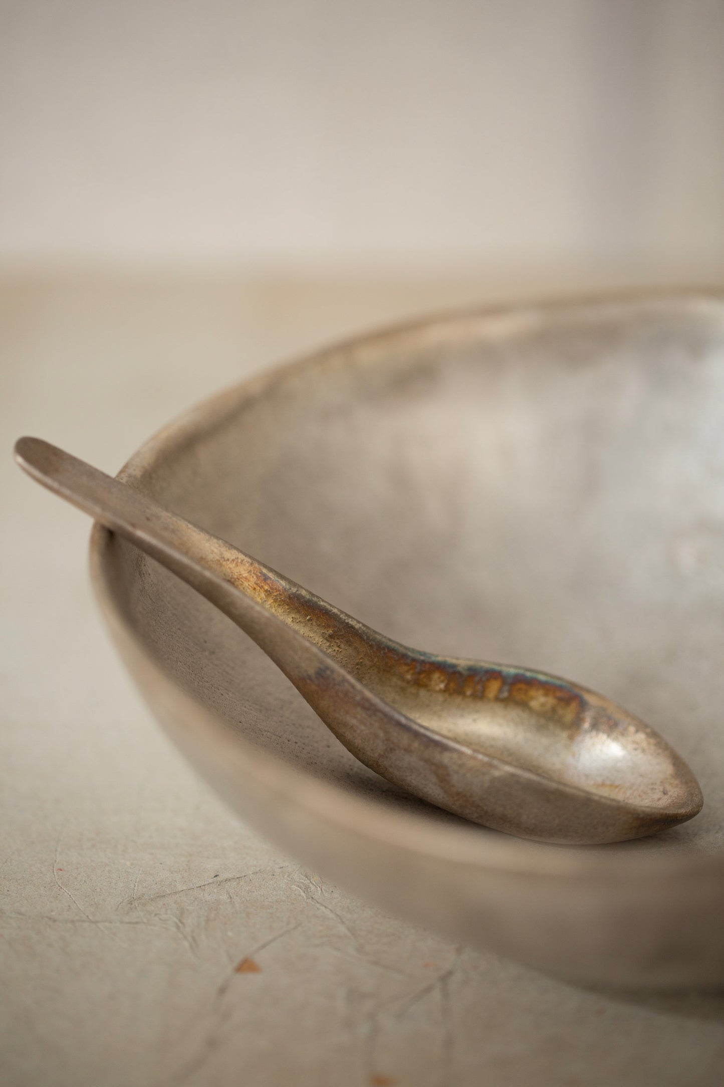 Silver glaze spoon