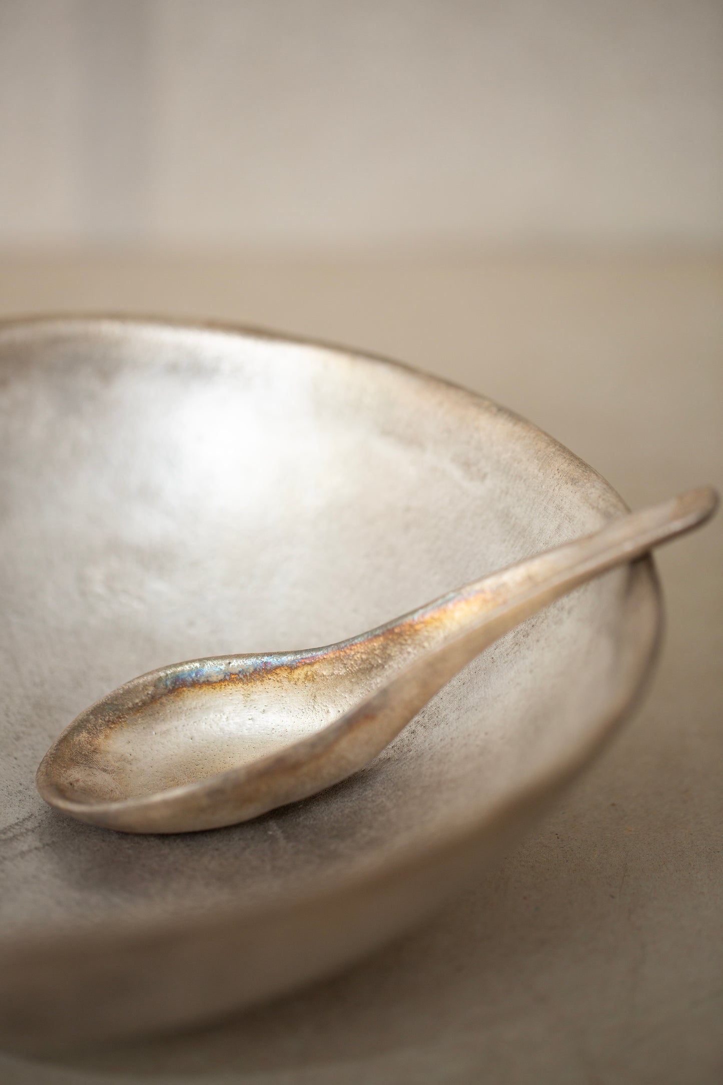 Silver glaze spoon