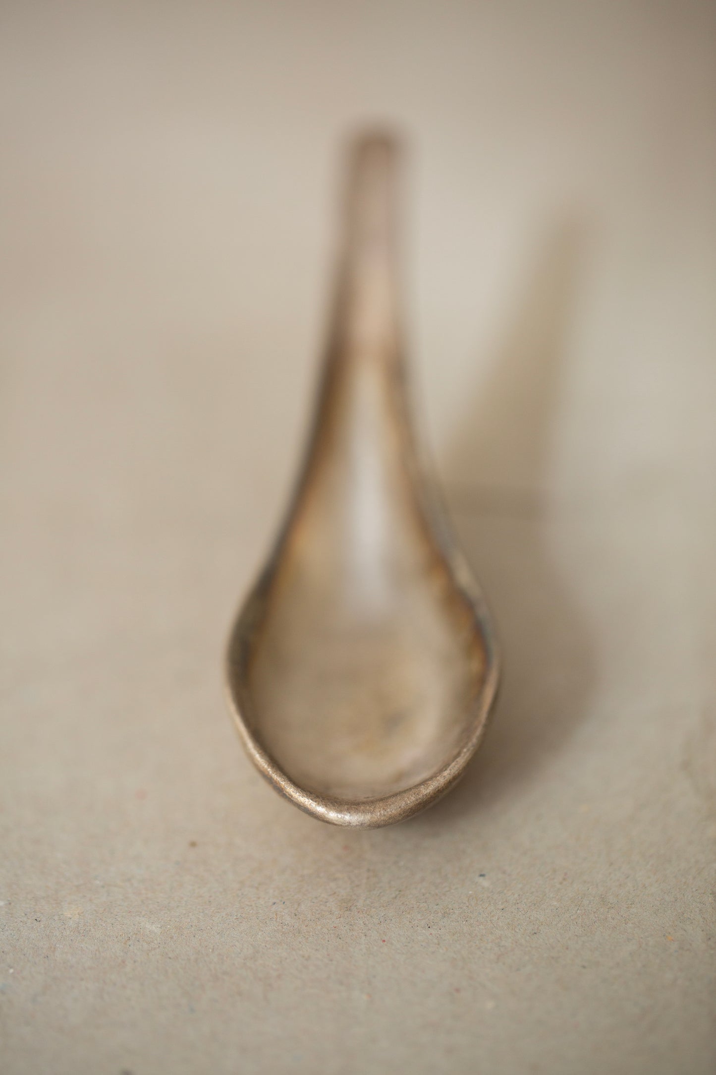 Silver glaze spoon