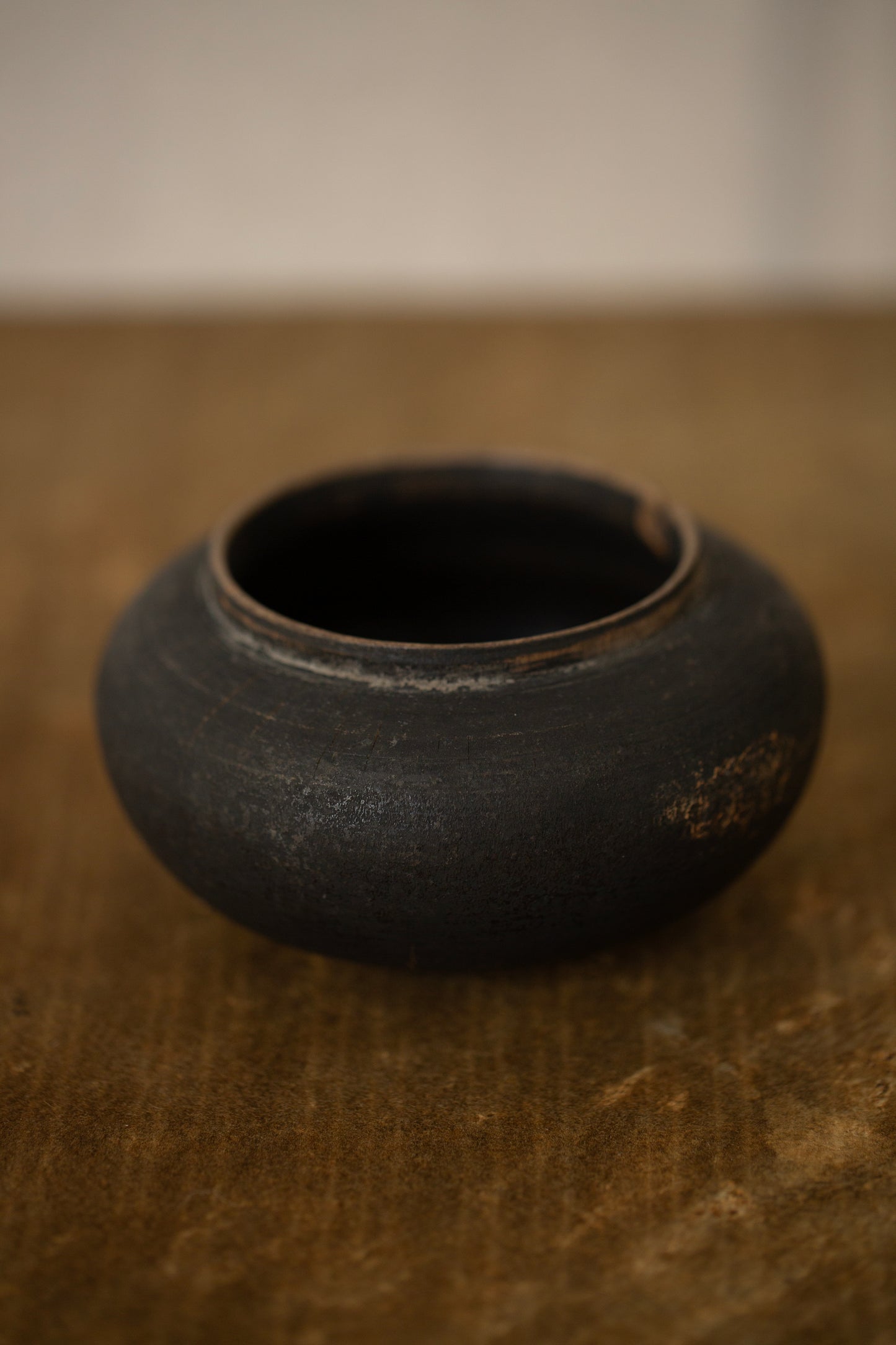 Antique wooden vessel