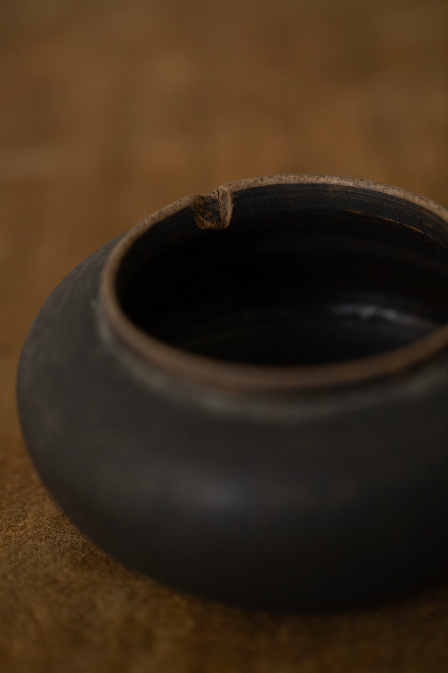 Antique wooden vessel
