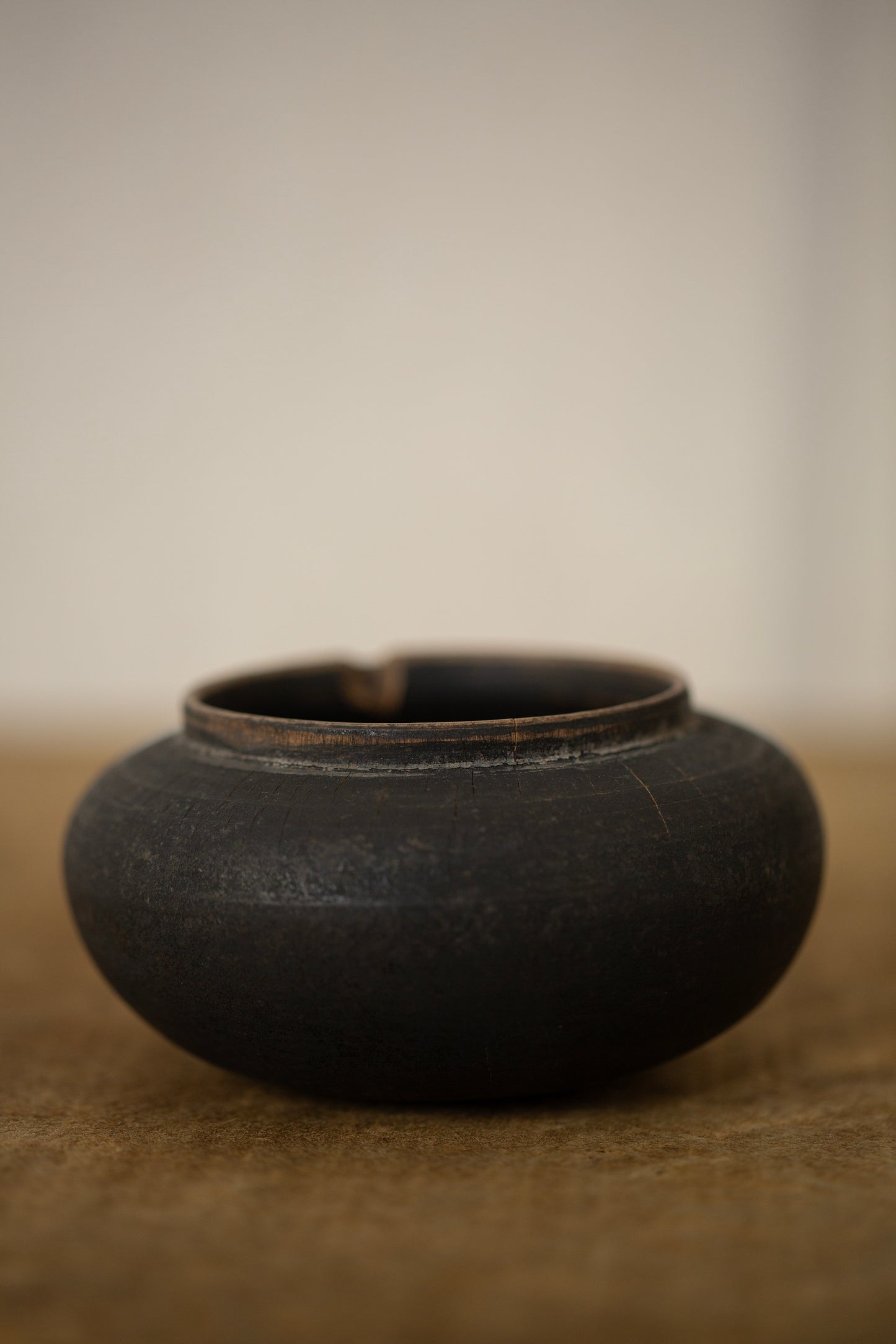 Antique wooden vessel