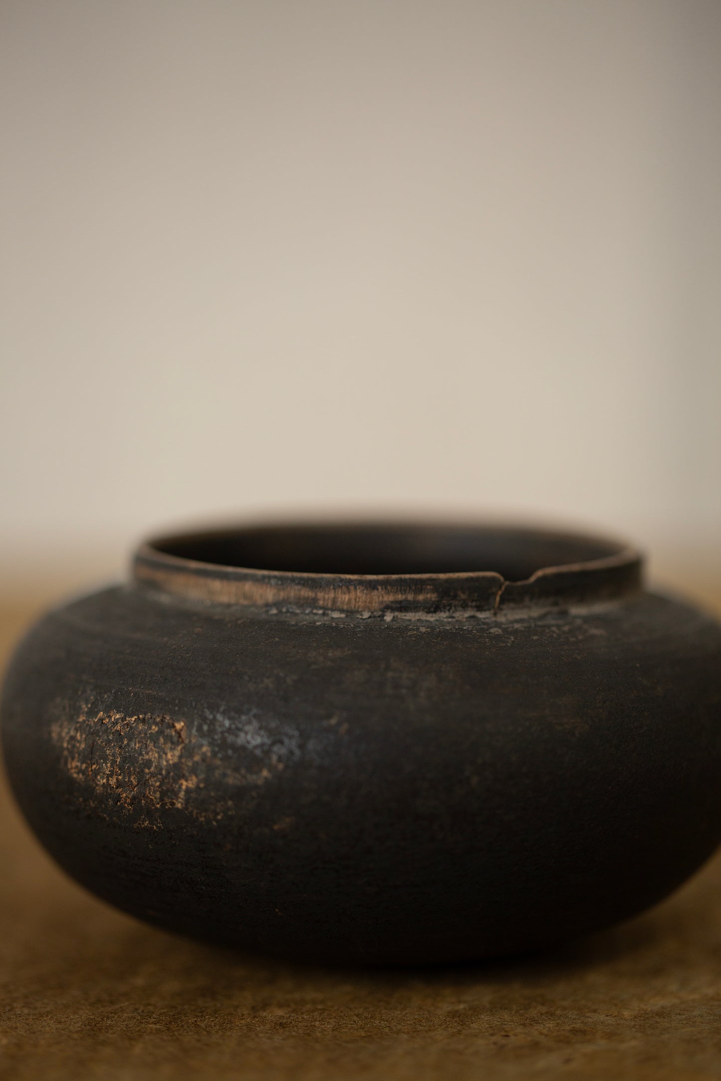 Antique wooden vessel
