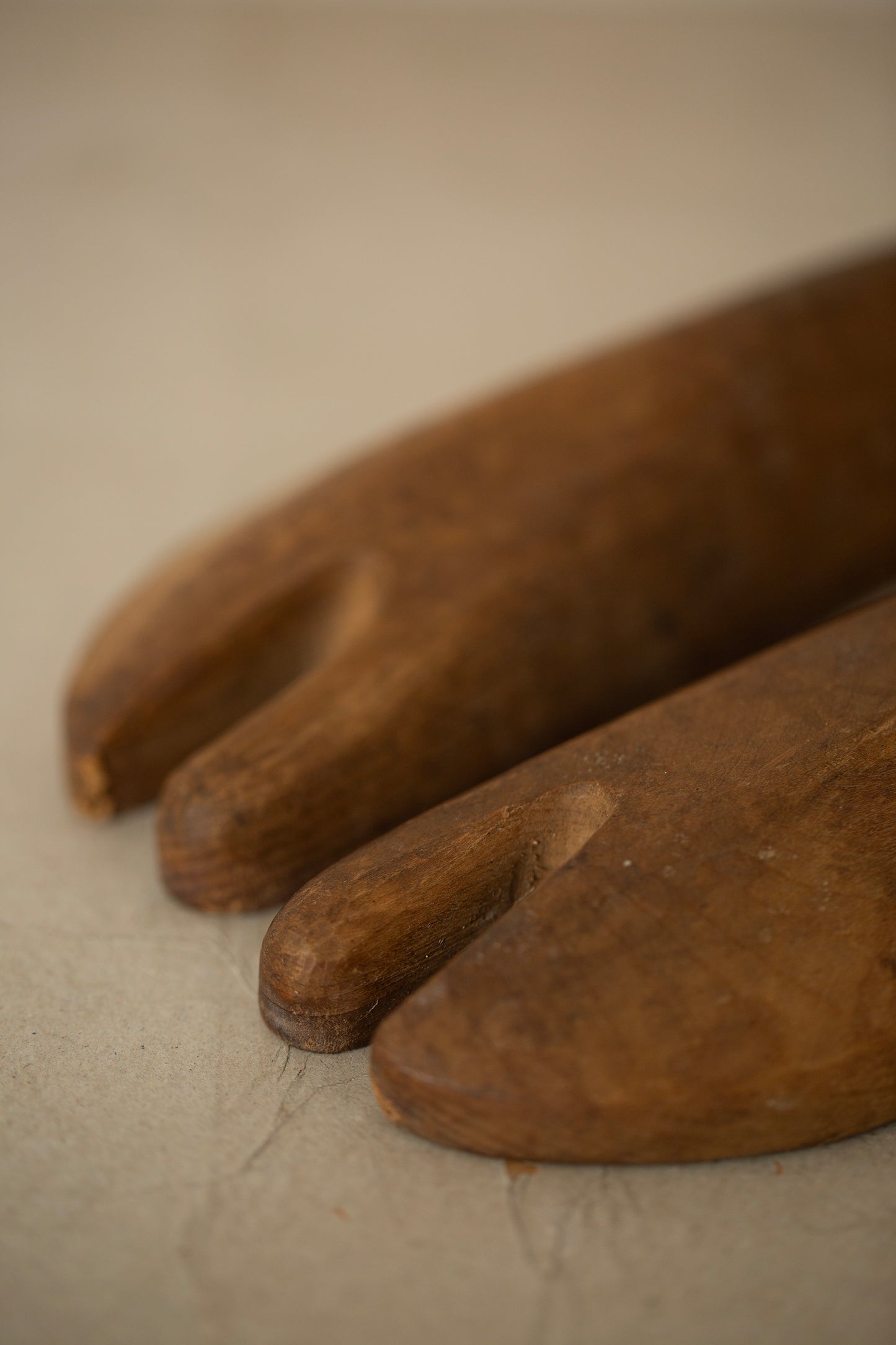 Antique wooden tabi molds