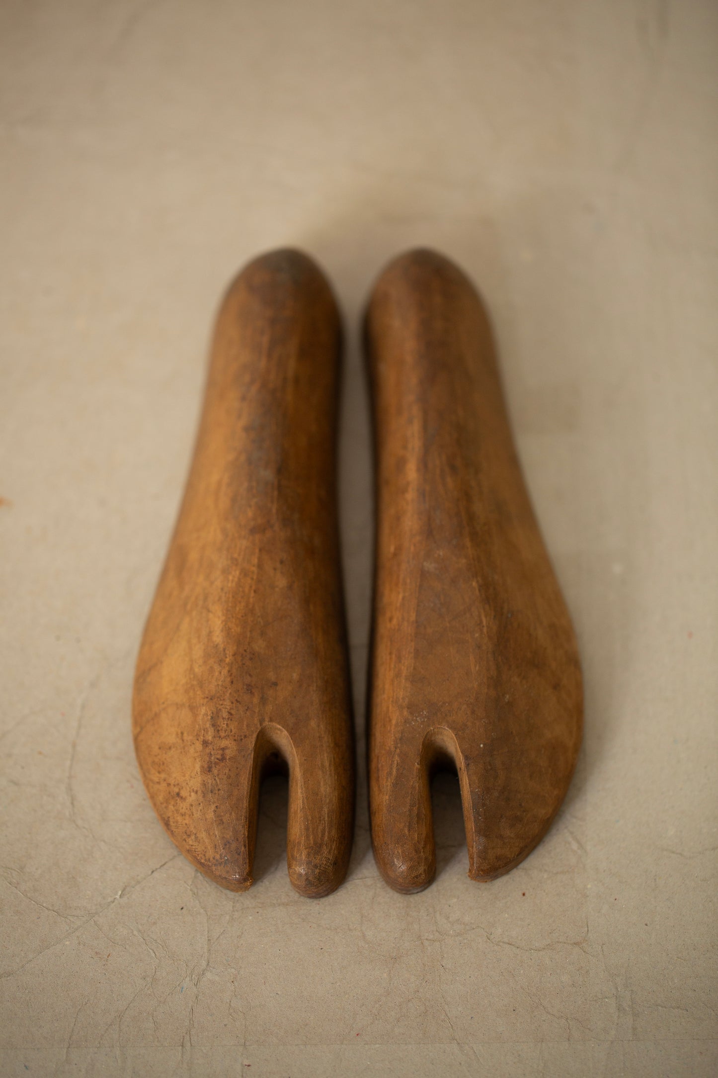 Antique wooden tabi molds