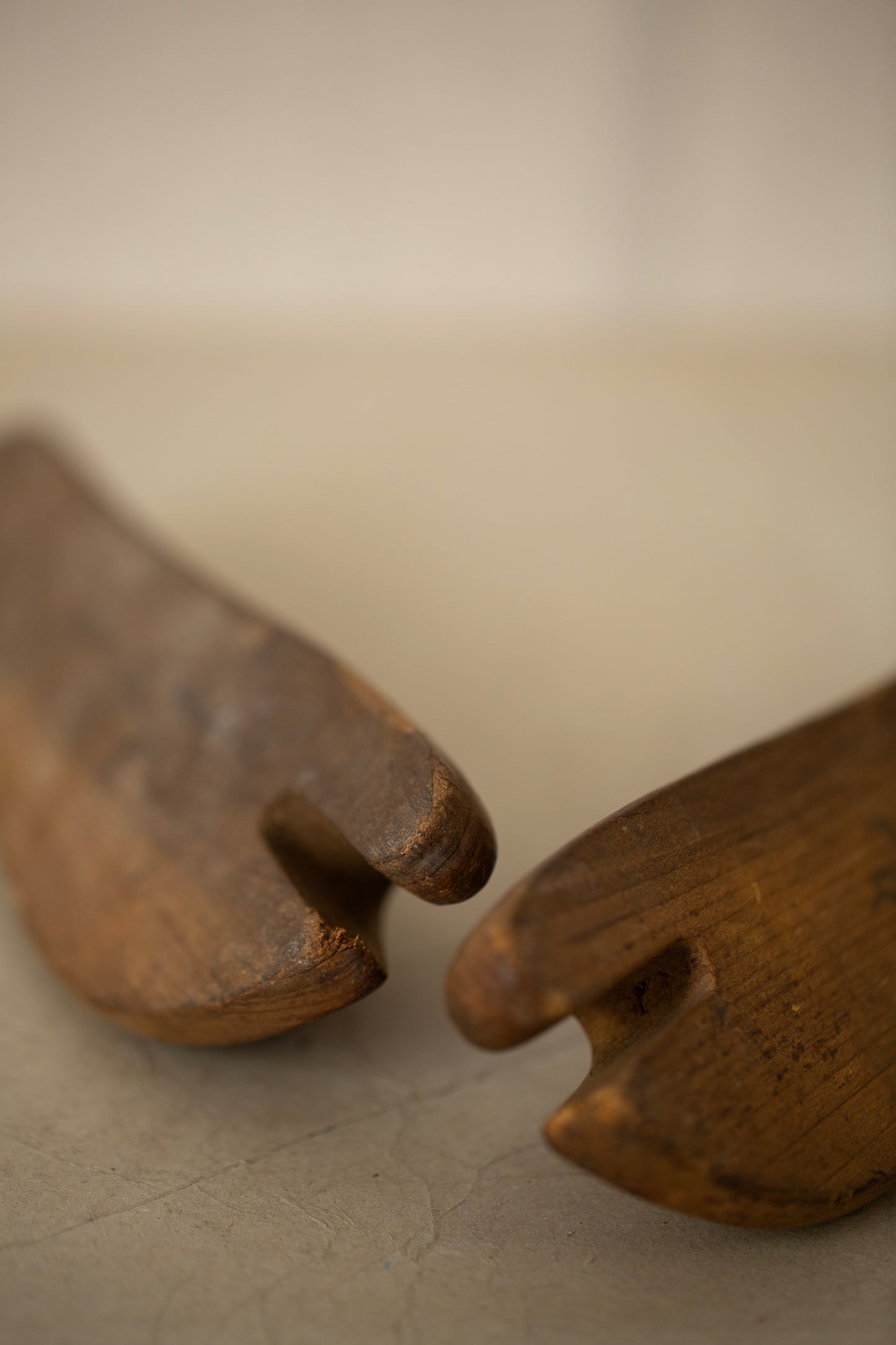 Antique wooden tabi molds