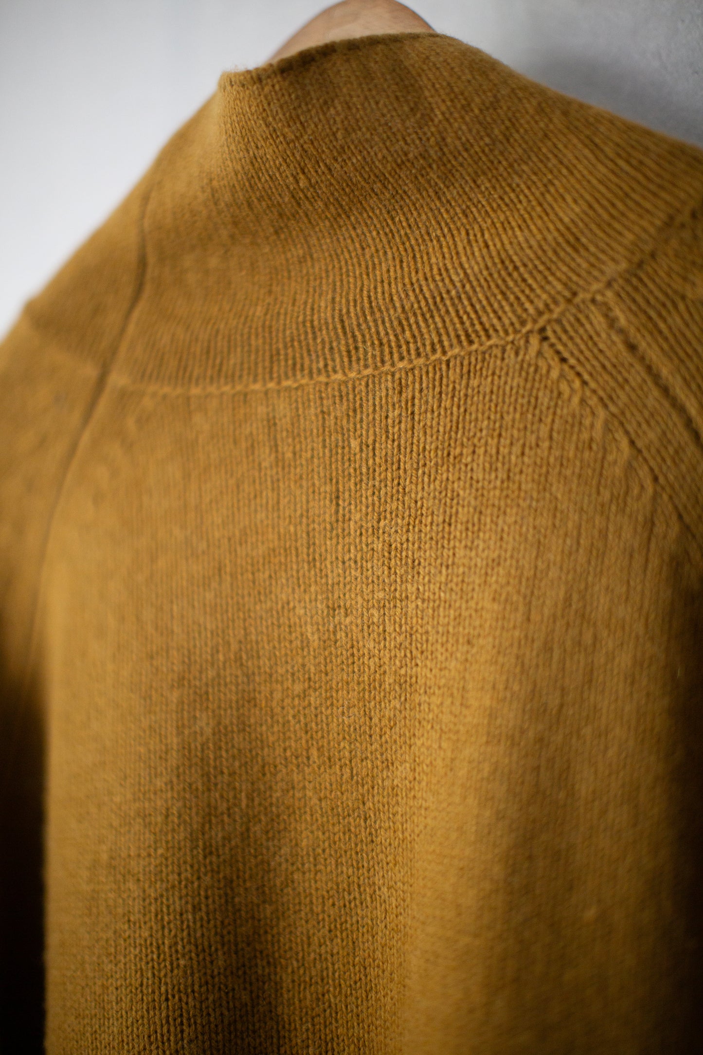 Ochre turtle neck yak wool sweater