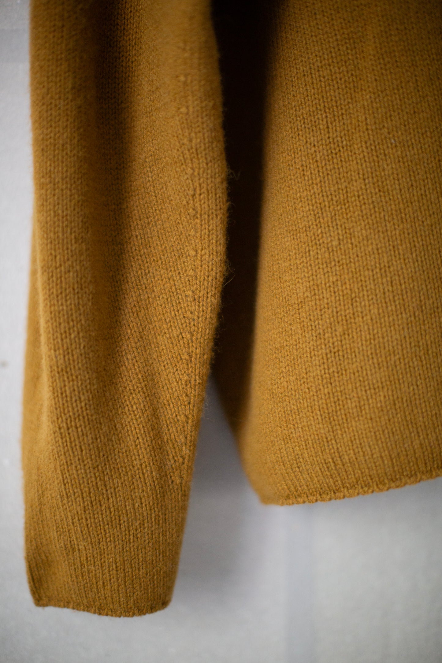 Ochre turtle neck yak wool sweater