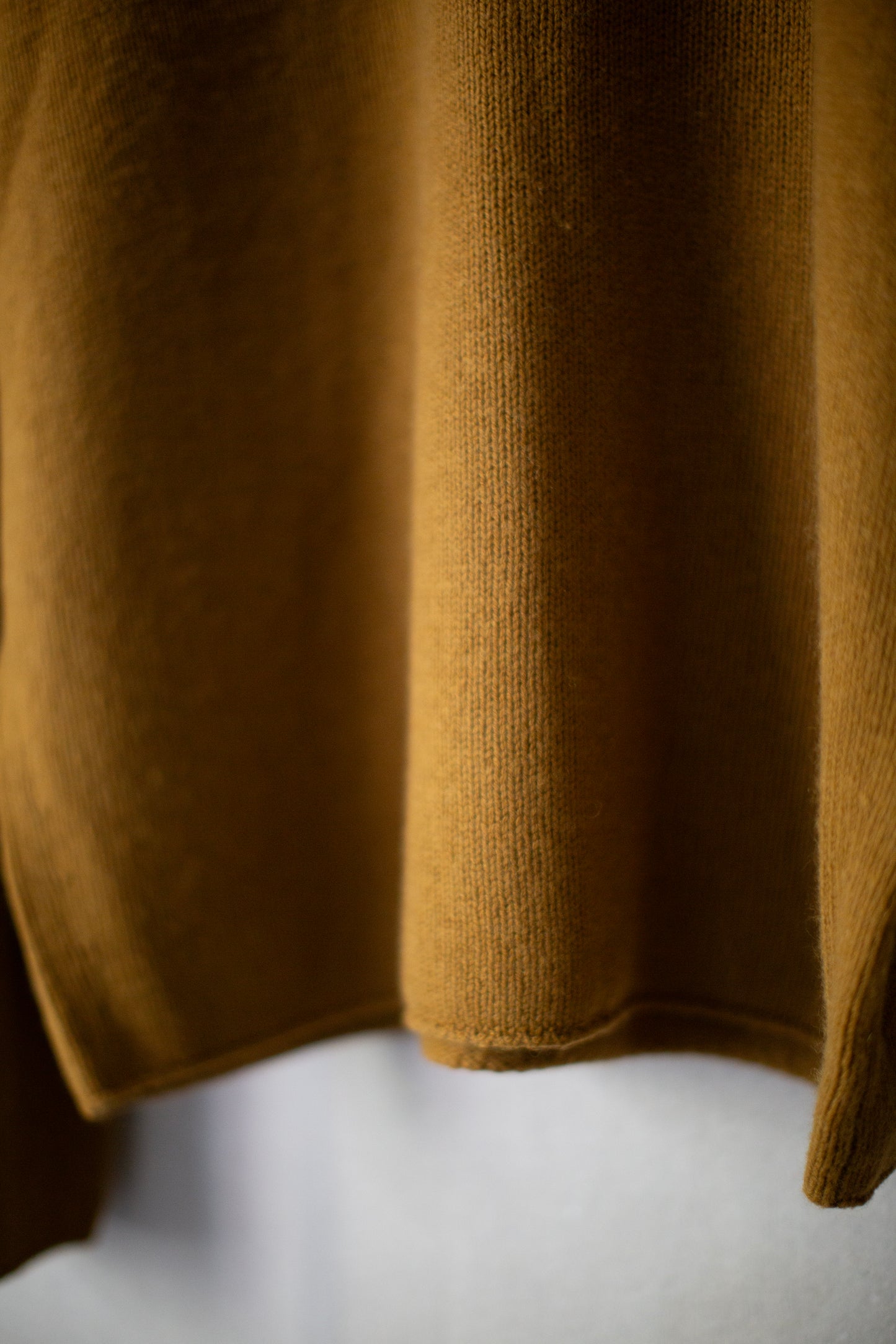 Ochre turtle neck yak wool sweater
