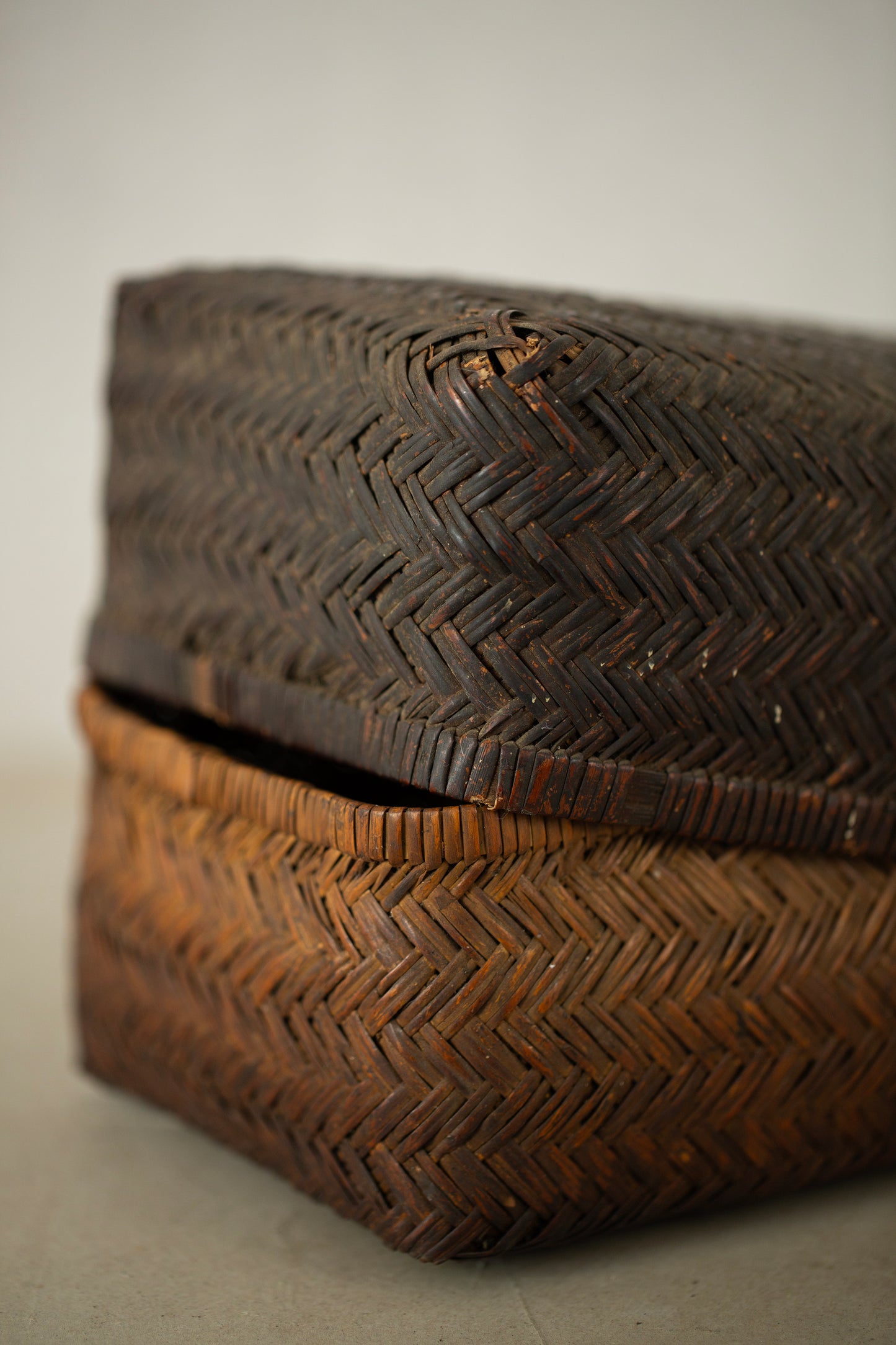 Rattan storage basket
