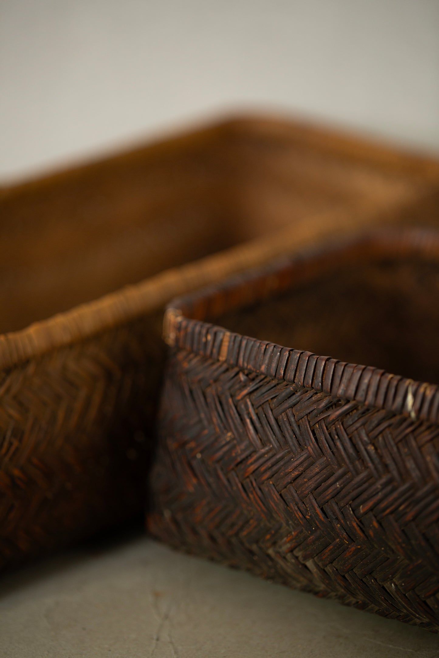 Rattan storage basket