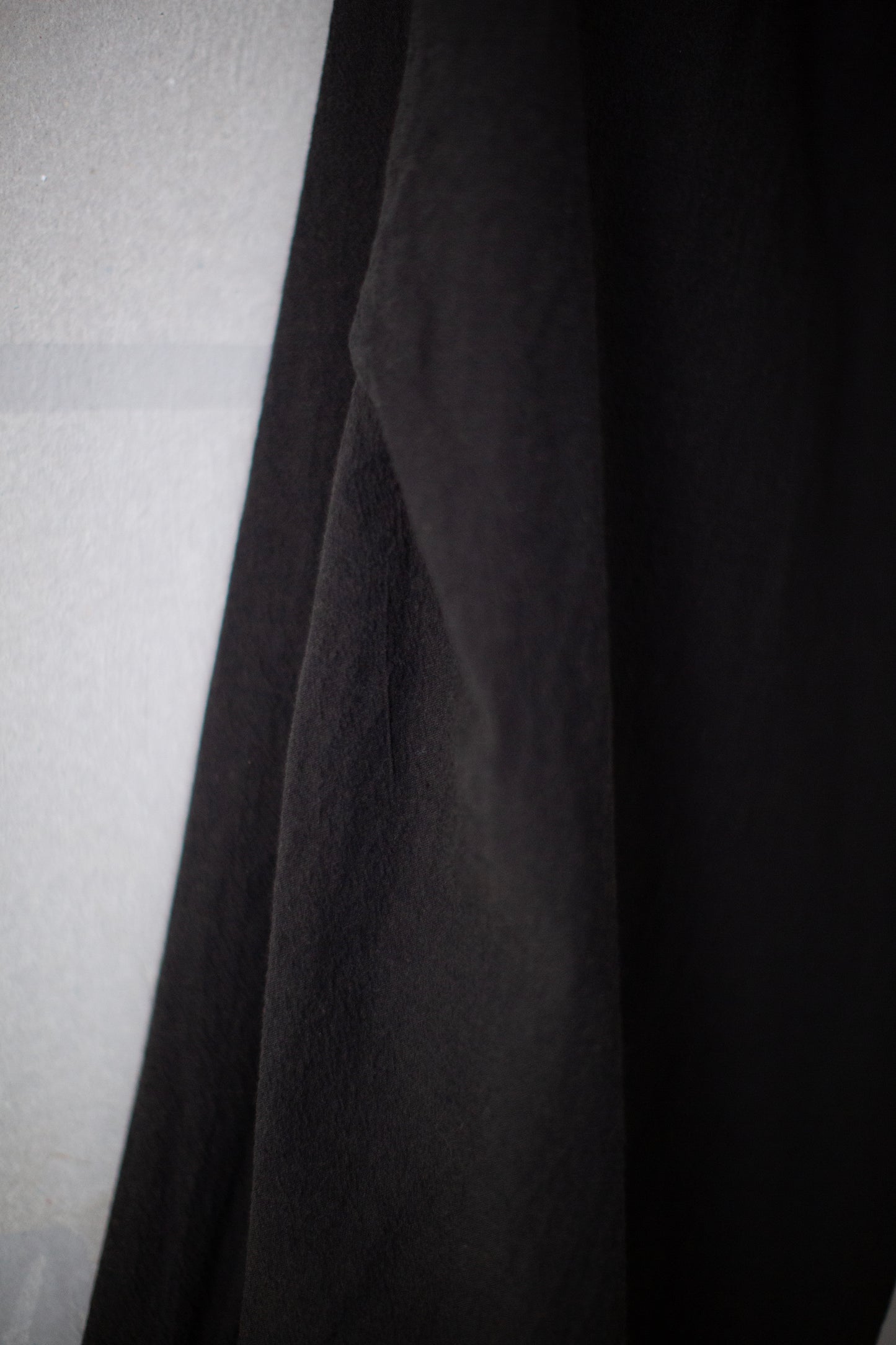 Dark Brown cotton yak wool wide trousers