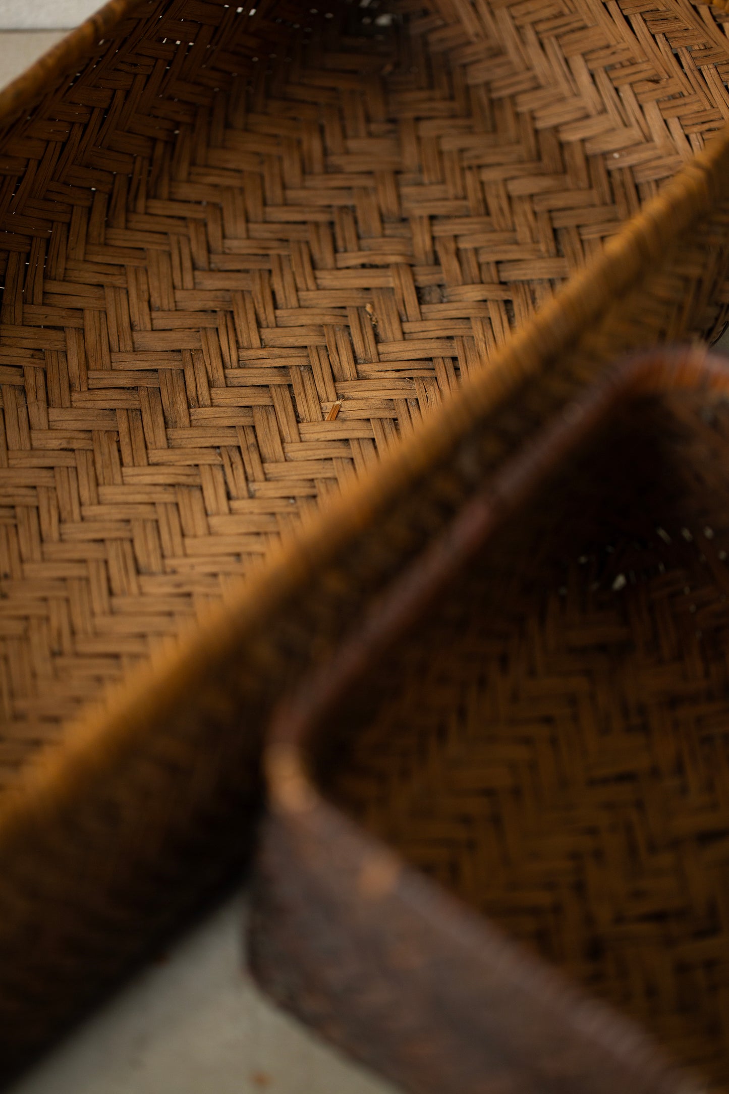 Rattan storage basket