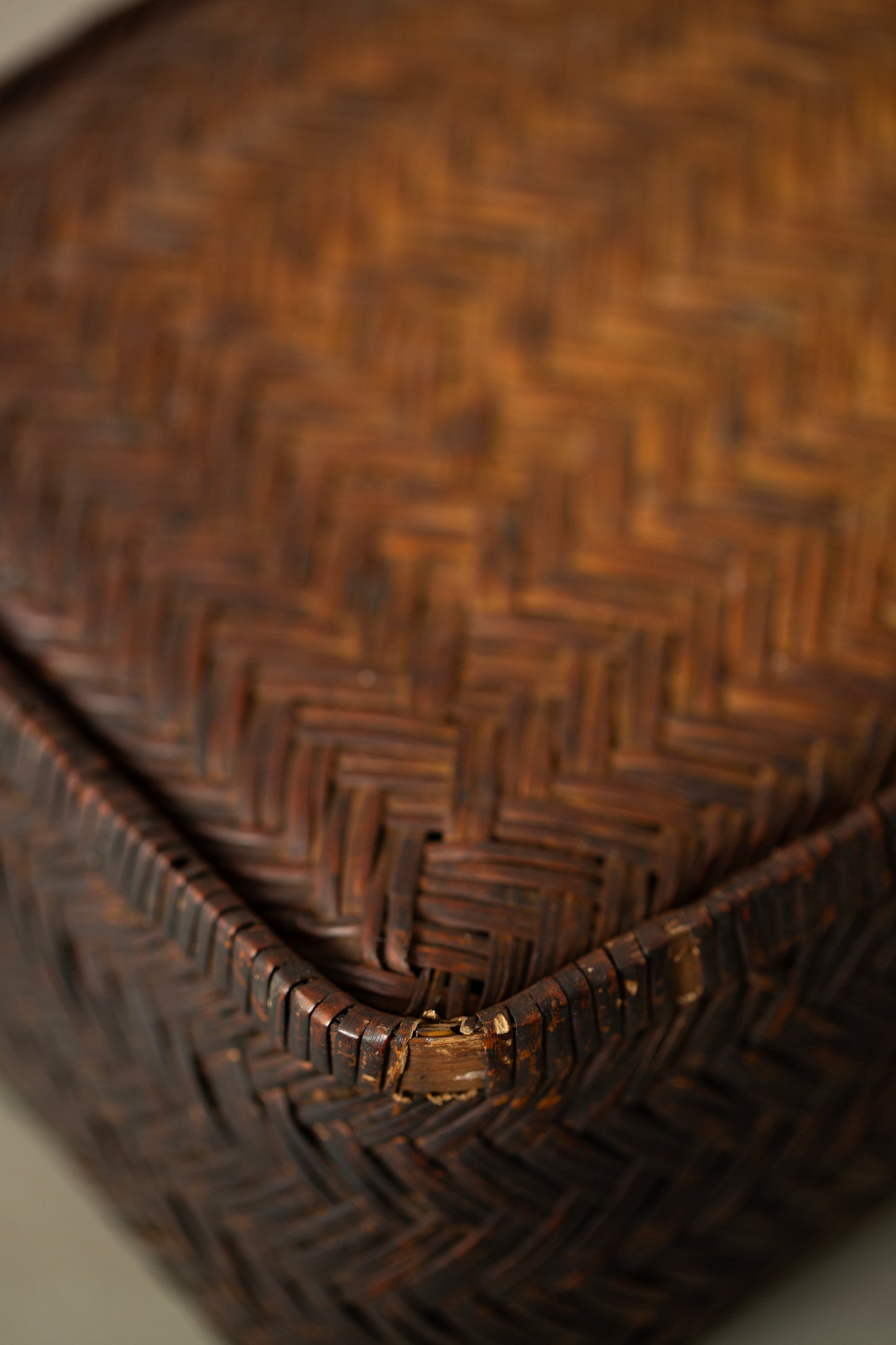 Rattan storage basket