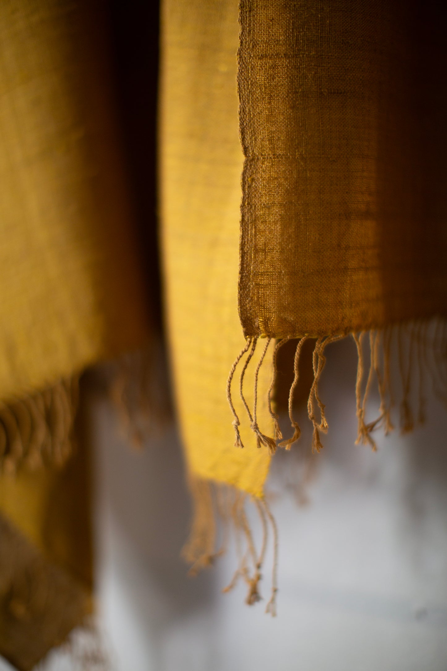 Ochre silk stole