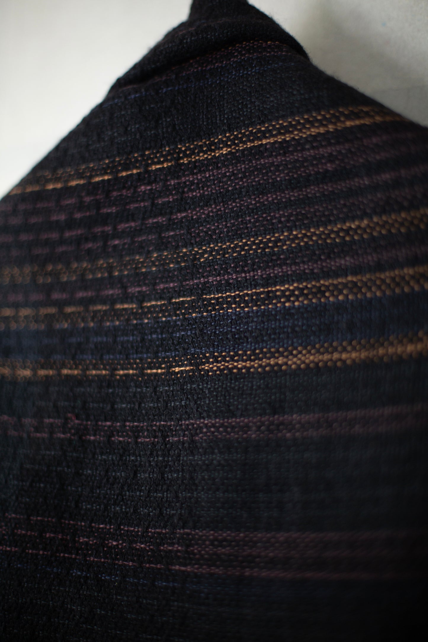 Hand woven Scarf black - brown