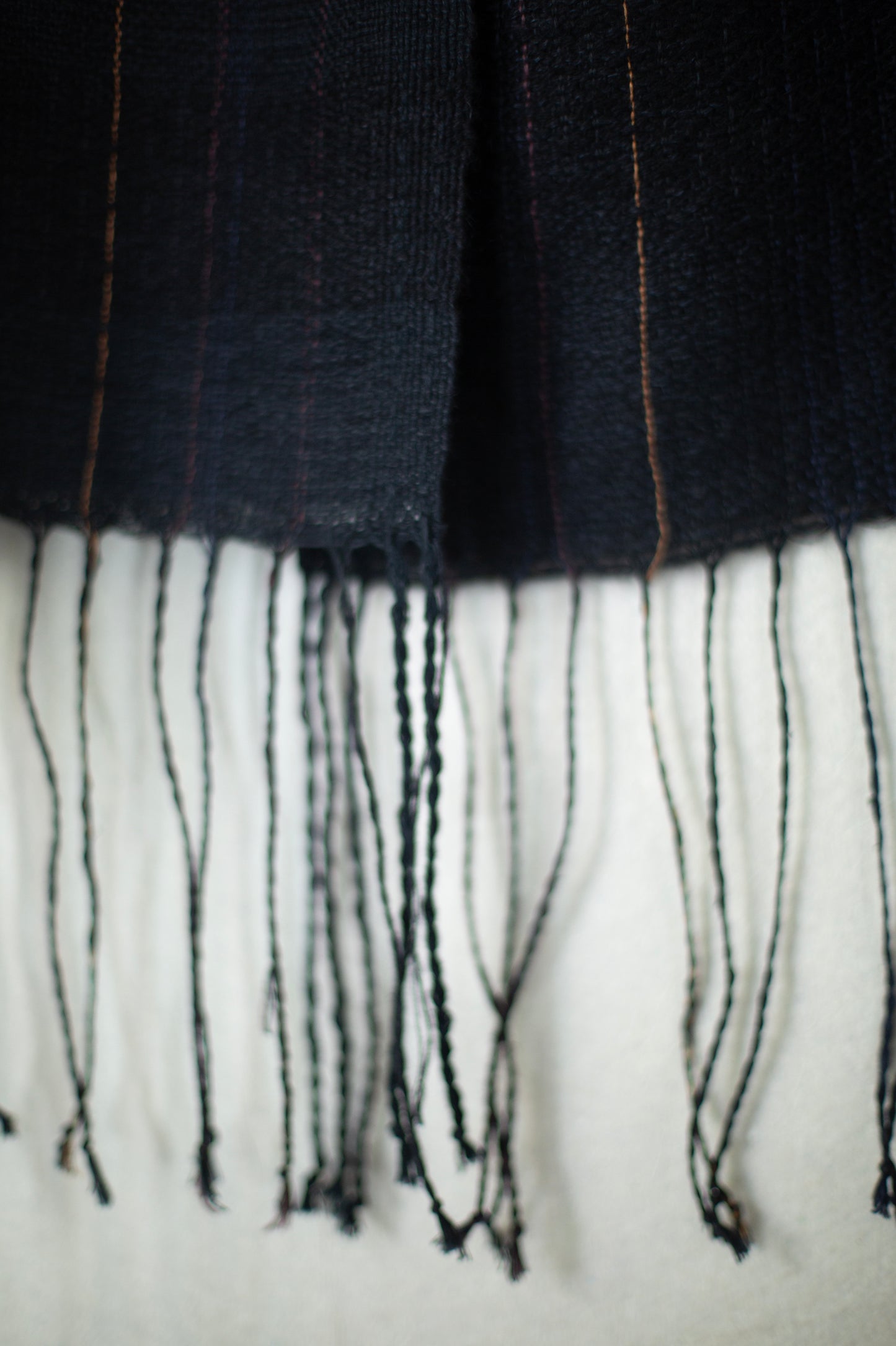 Hand woven Scarf black - brown