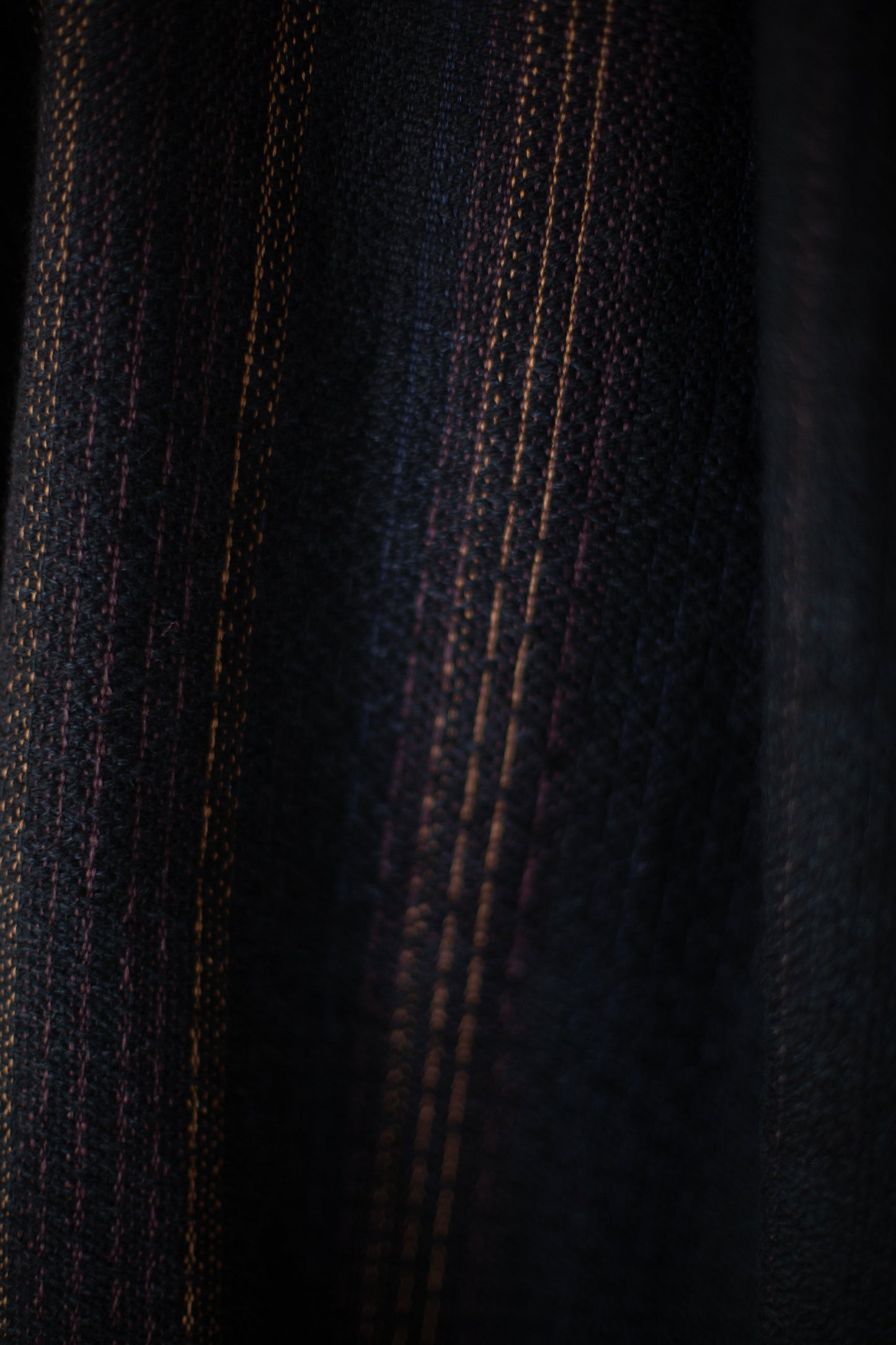 Hand woven Scarf black - brown