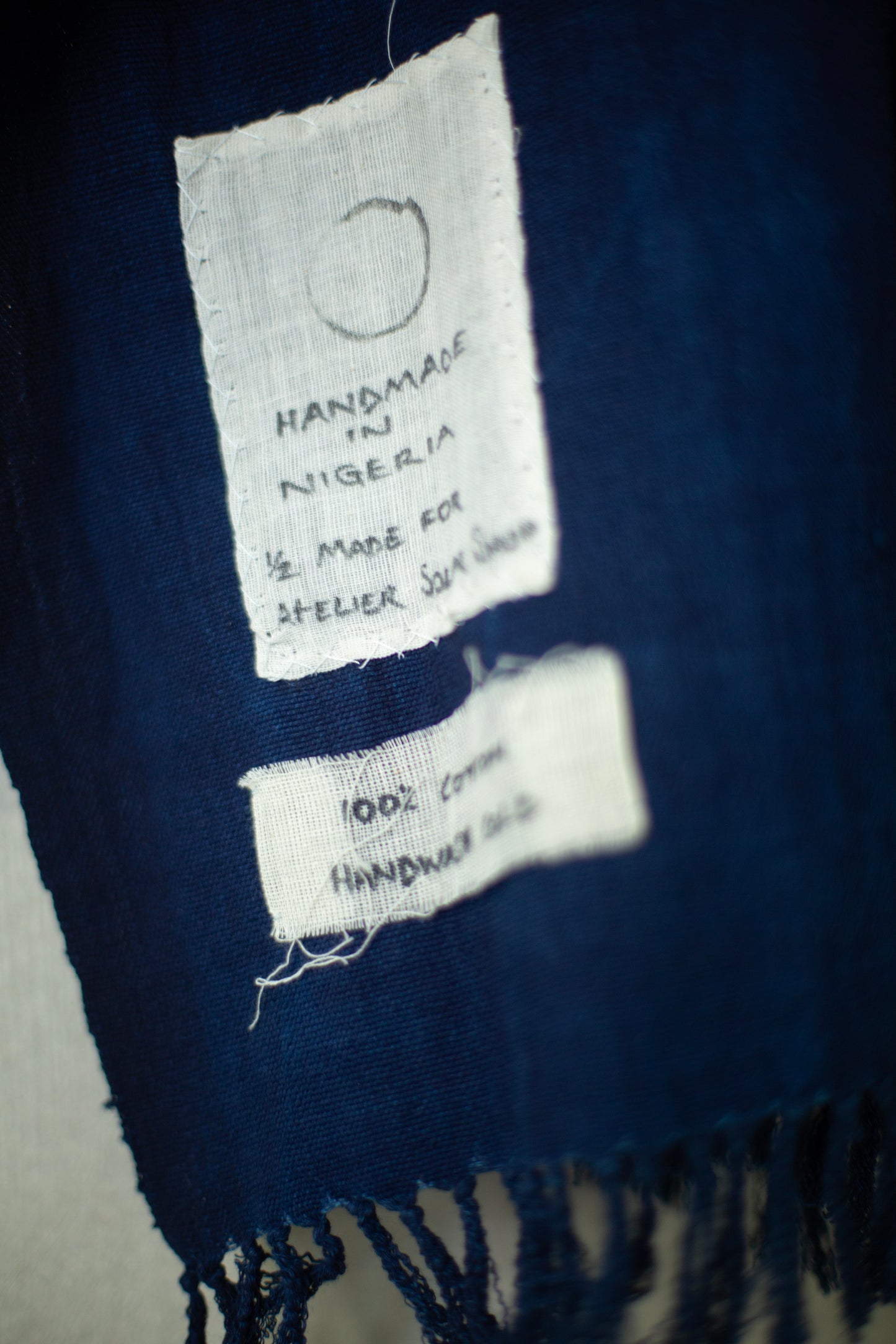 Nigerian Handwoven Hand-indigo-dyed Scarf