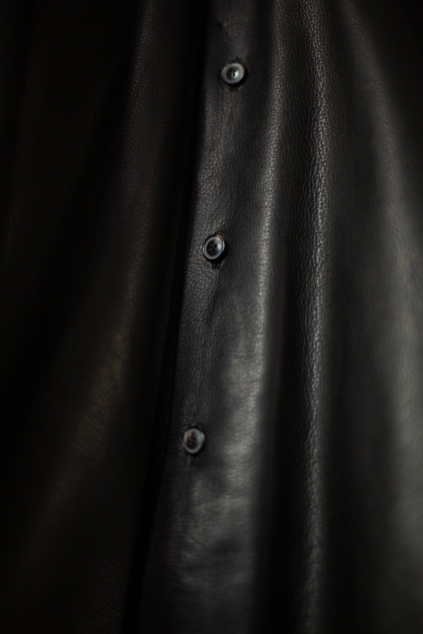 Leather Big Shirt Black