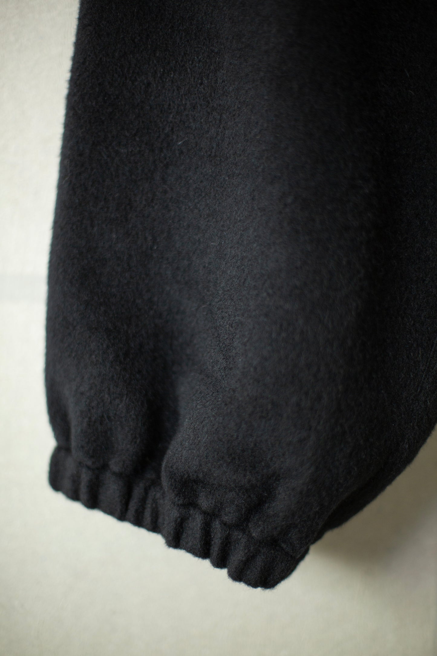 JOGGING pants in brushed BLACK wool silk camel