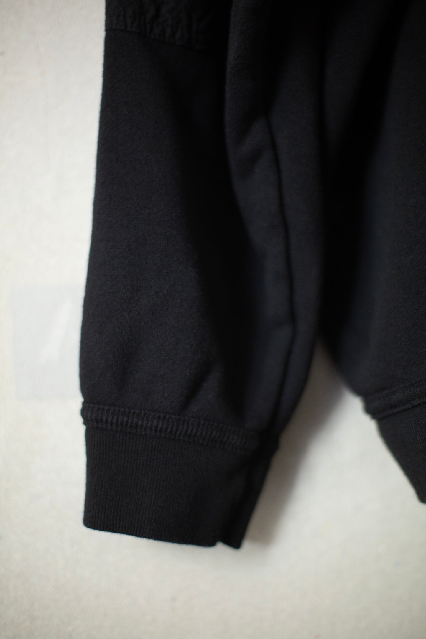 black sweat/washed dense cloth hooded sweat