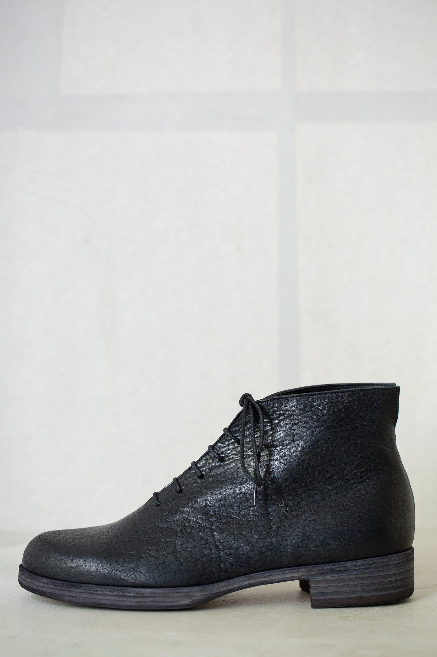 Handmade Black leather Mckay Ankleboots
