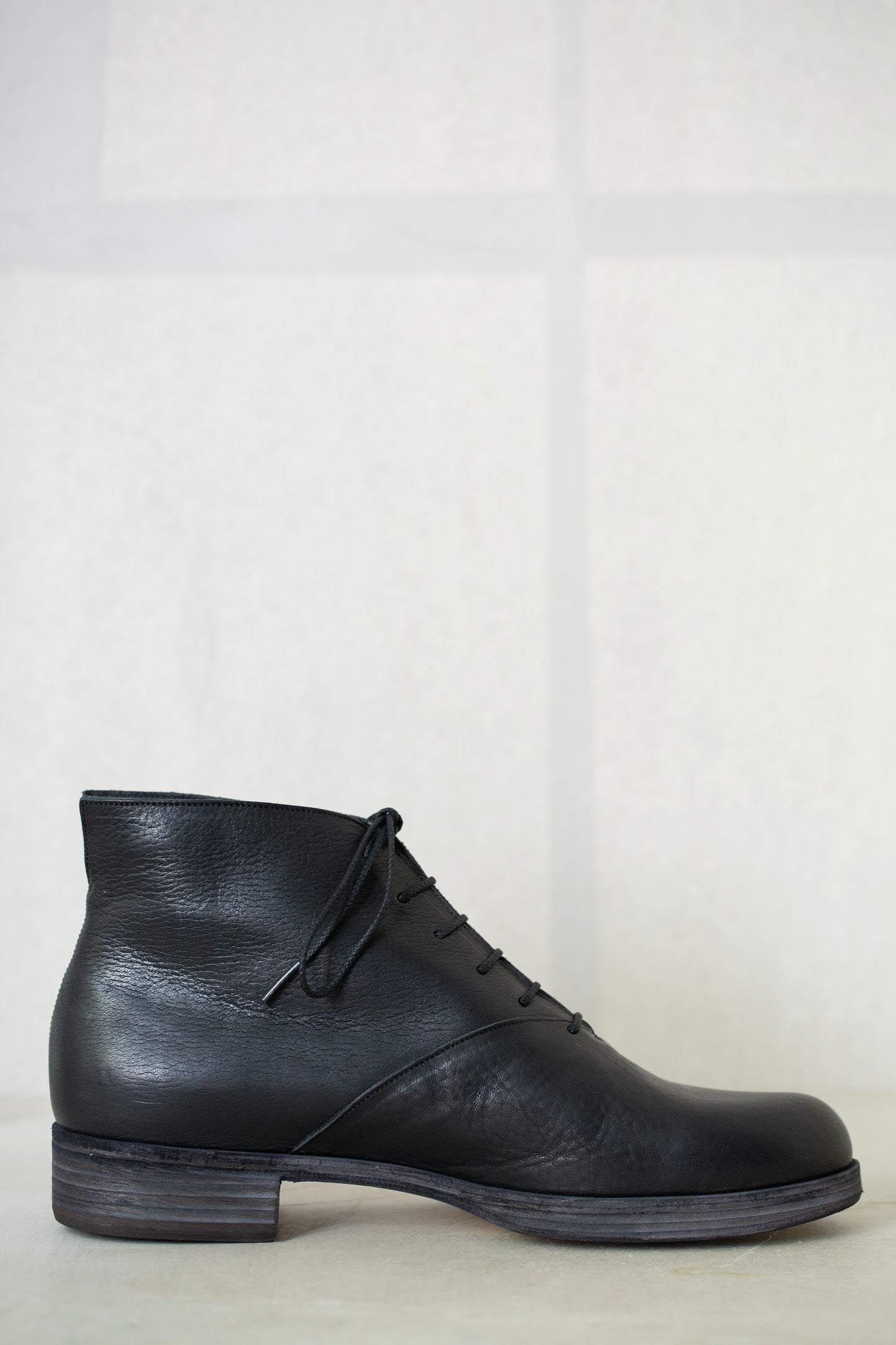 Handmade Black leather Mckay Ankleboots
