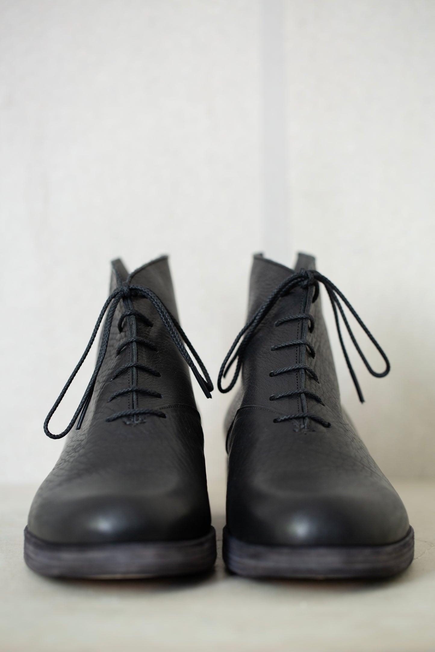 Handmade Black leather Mckay Ankleboots