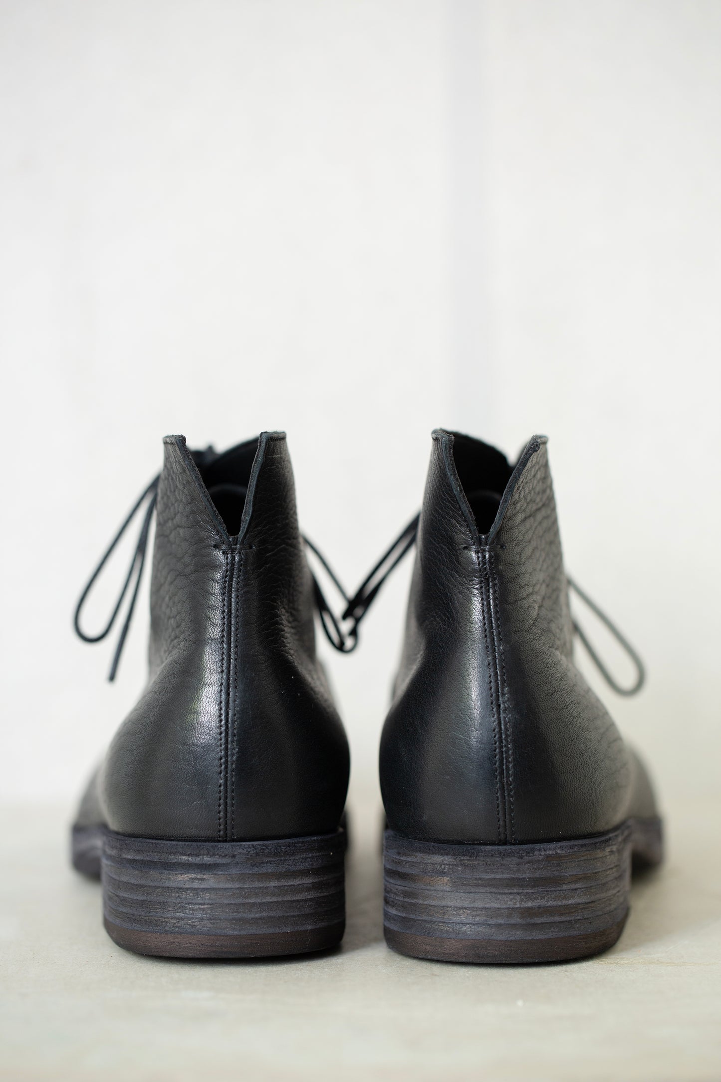 Handmade Black leather Mckay Ankleboots