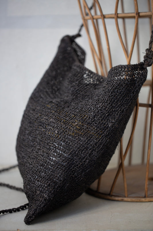 big hemp bag kaki shibu black
