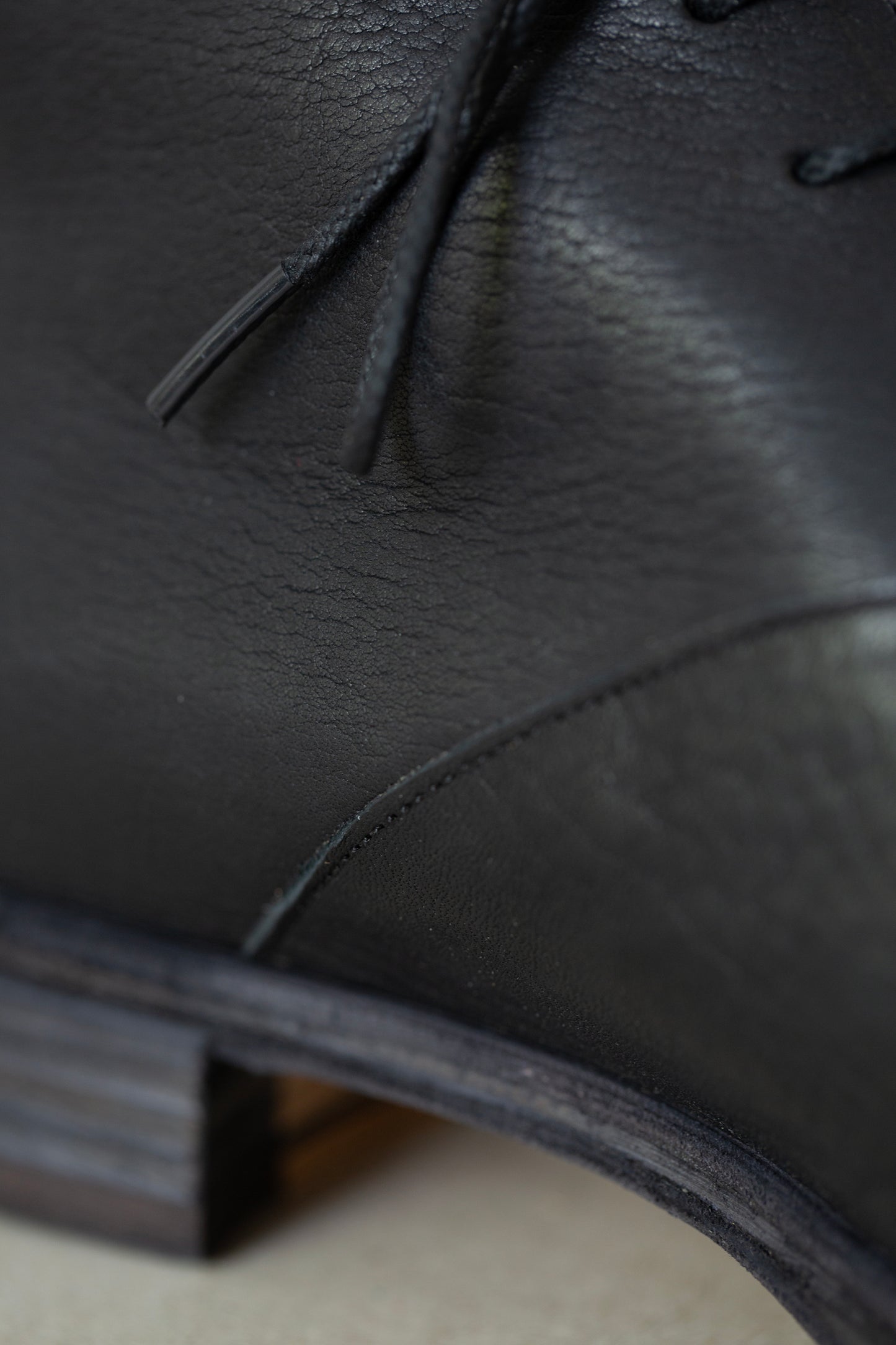 Handmade Black leather Mckay Ankleboots