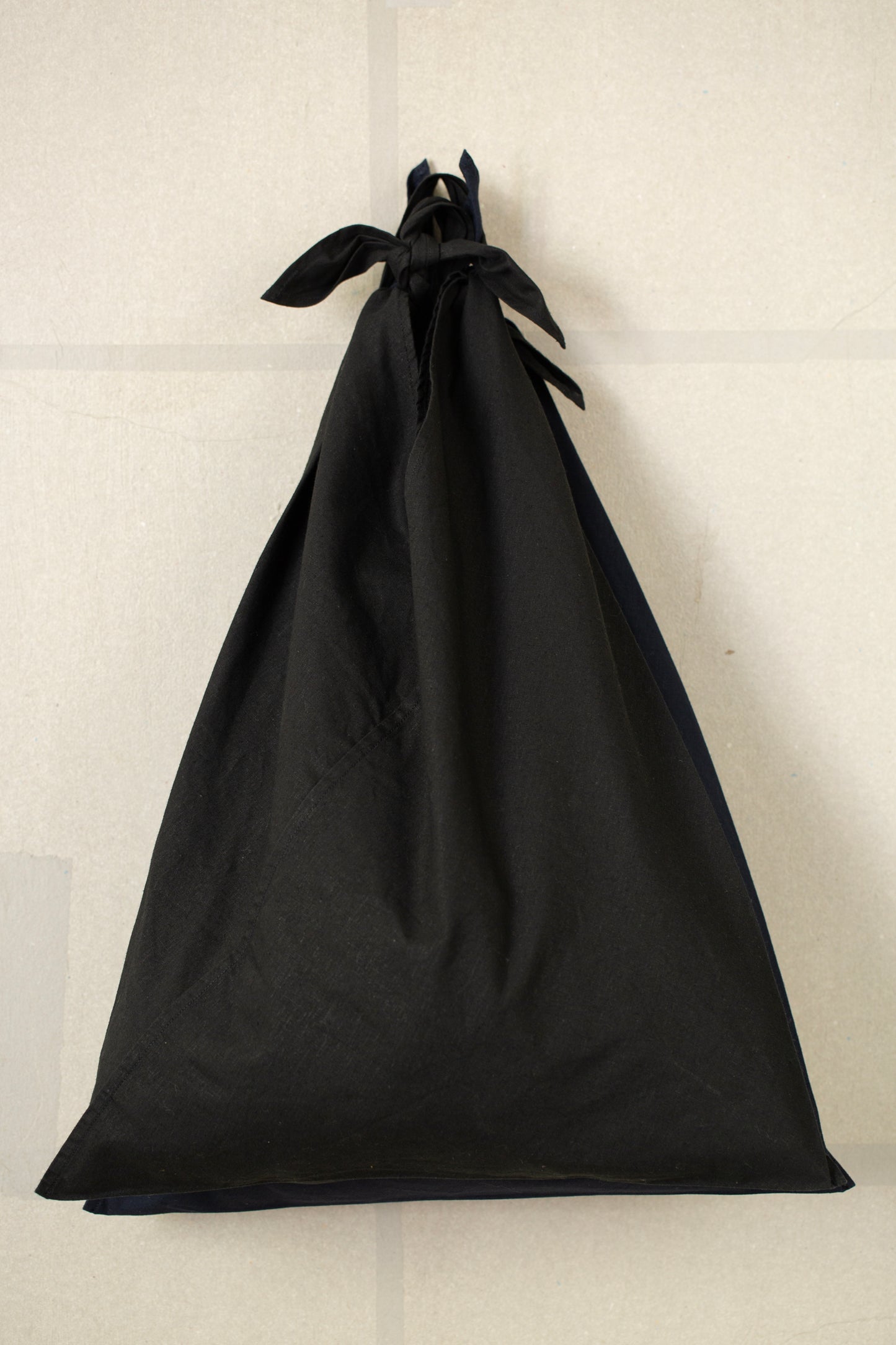 Large Azuma bag in navy & black hemp cotton weather