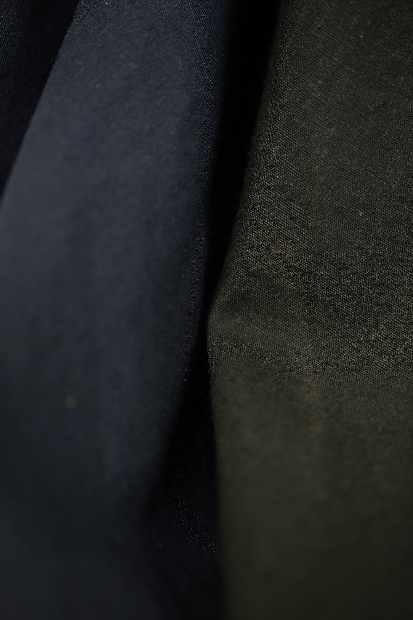 Large Azuma bag in navy & black hemp cotton weather