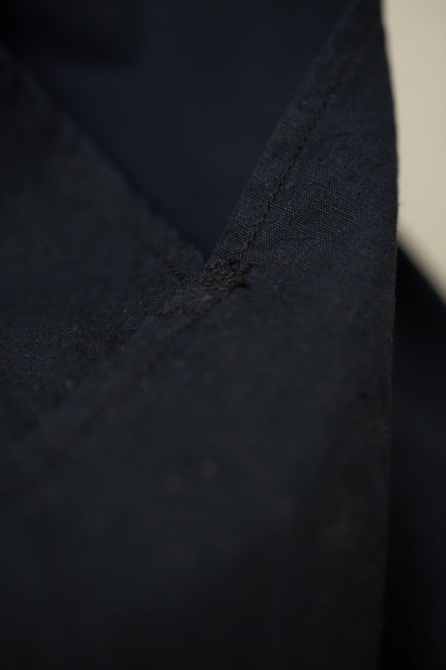 Large Azuma bag in navy & black hemp cotton weather