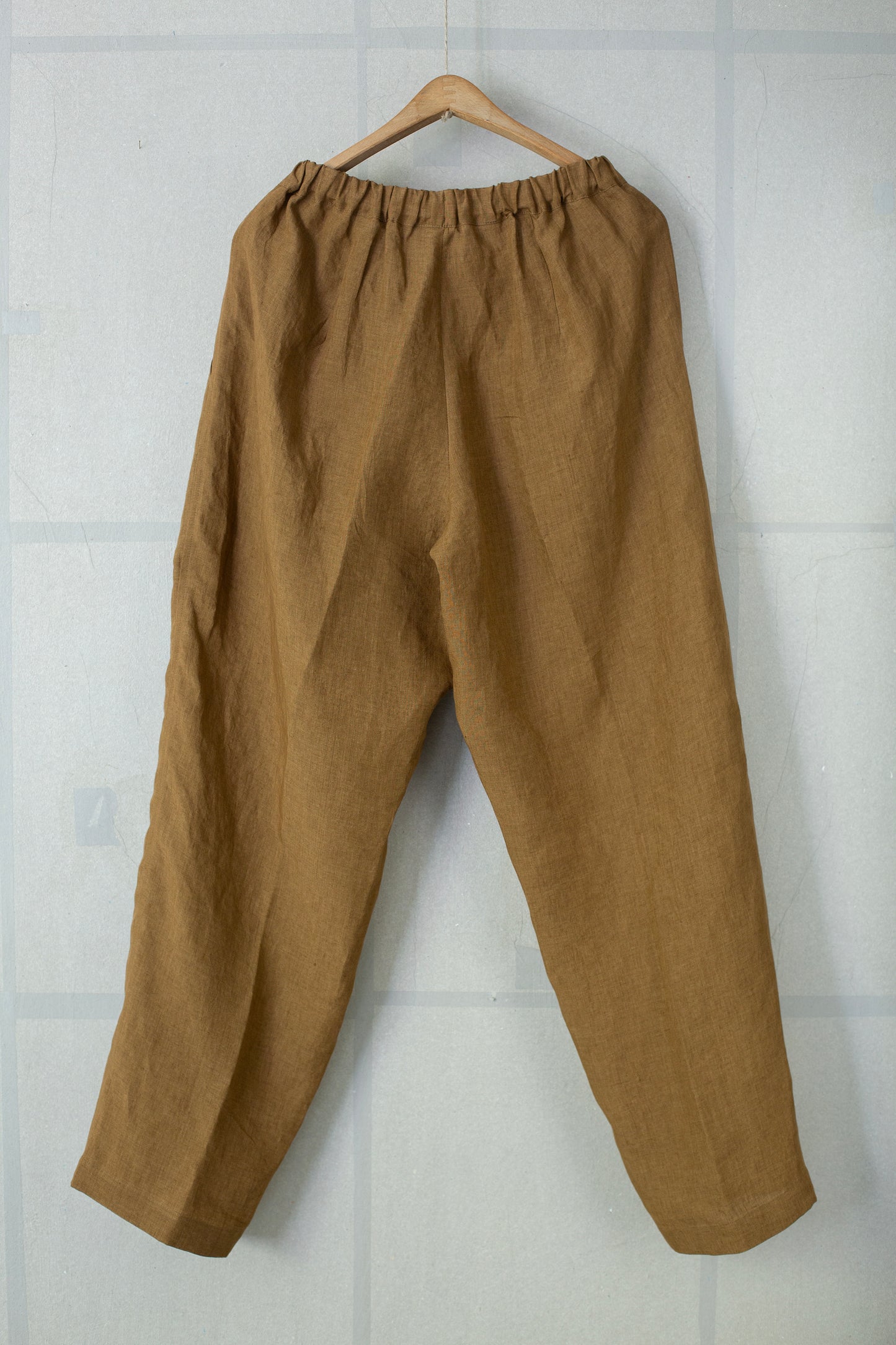 Ochre linen trousers