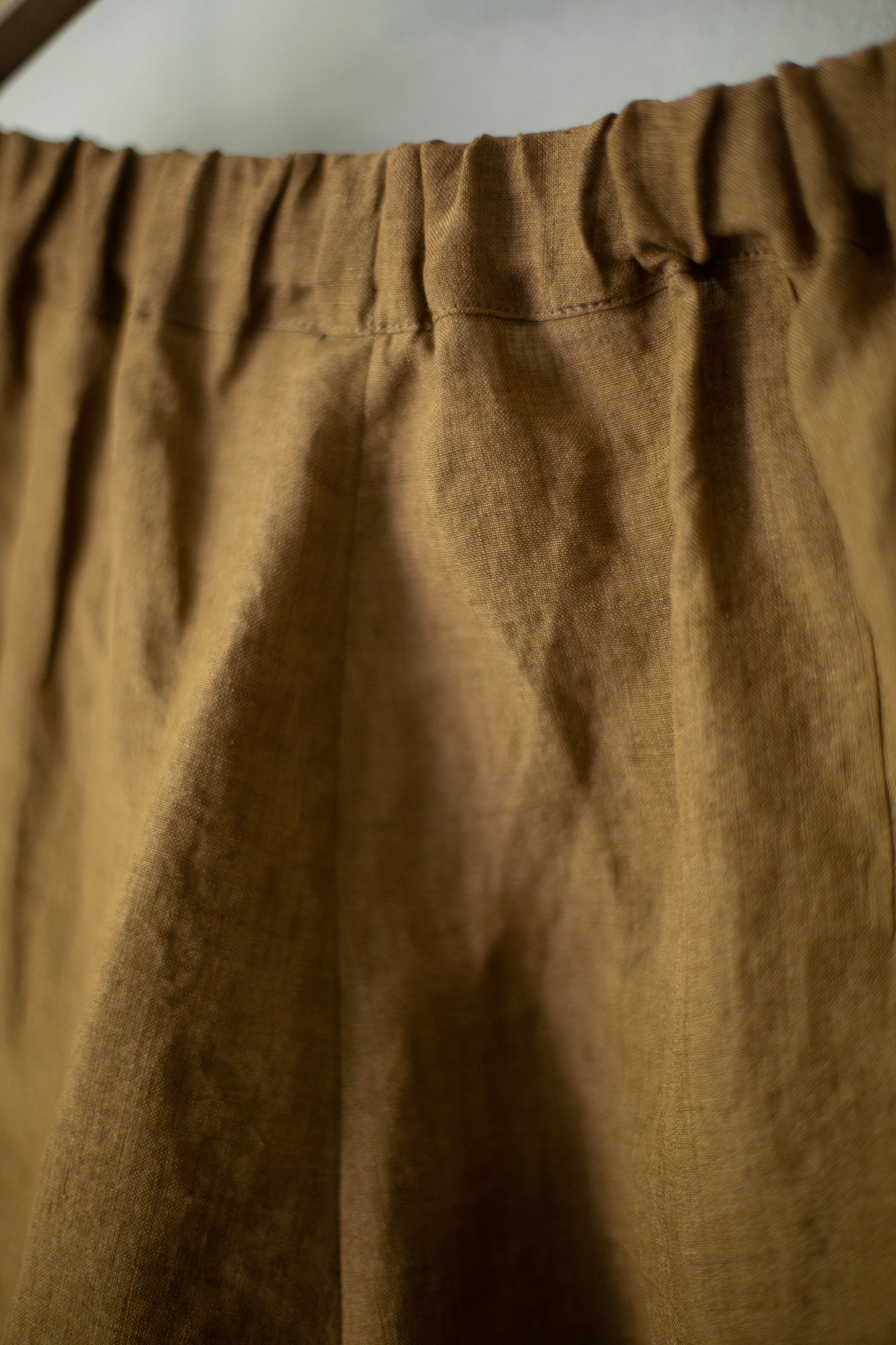 Ochre linen trousers