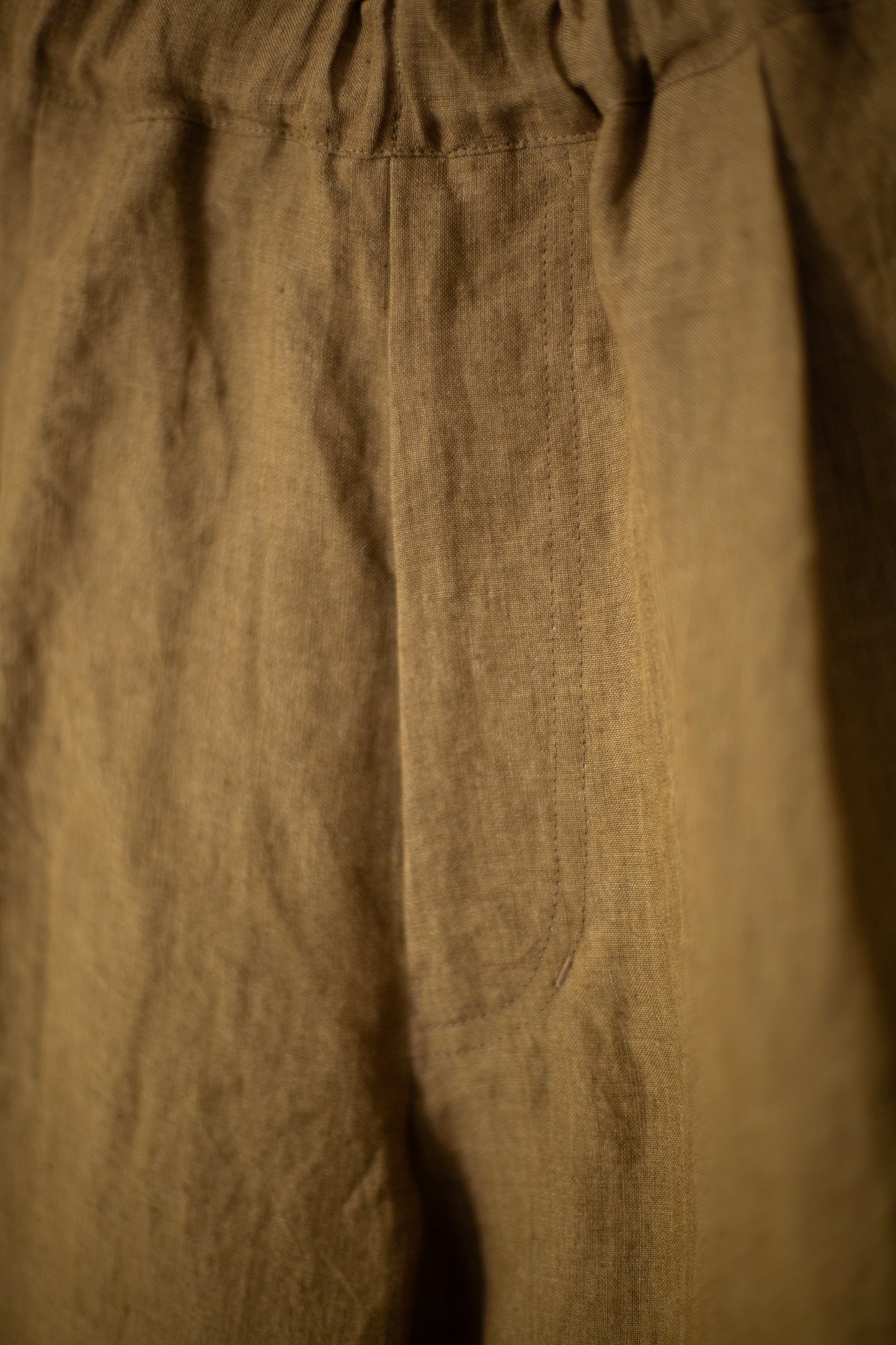 Ochre linen trousers