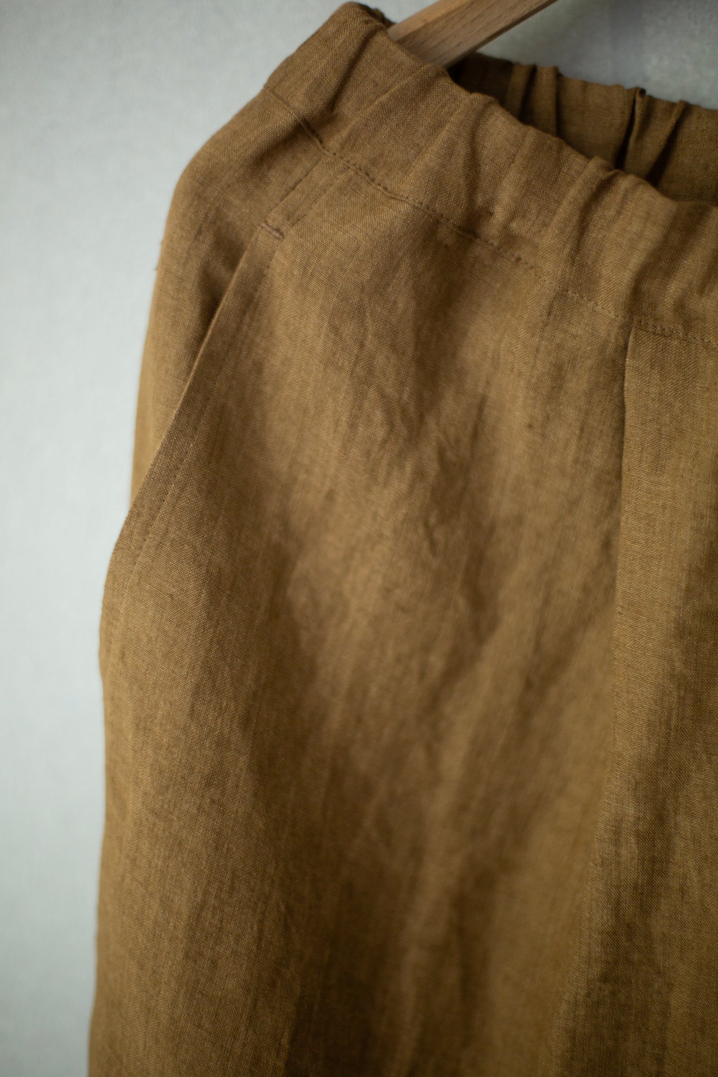 Ochre linen trousers