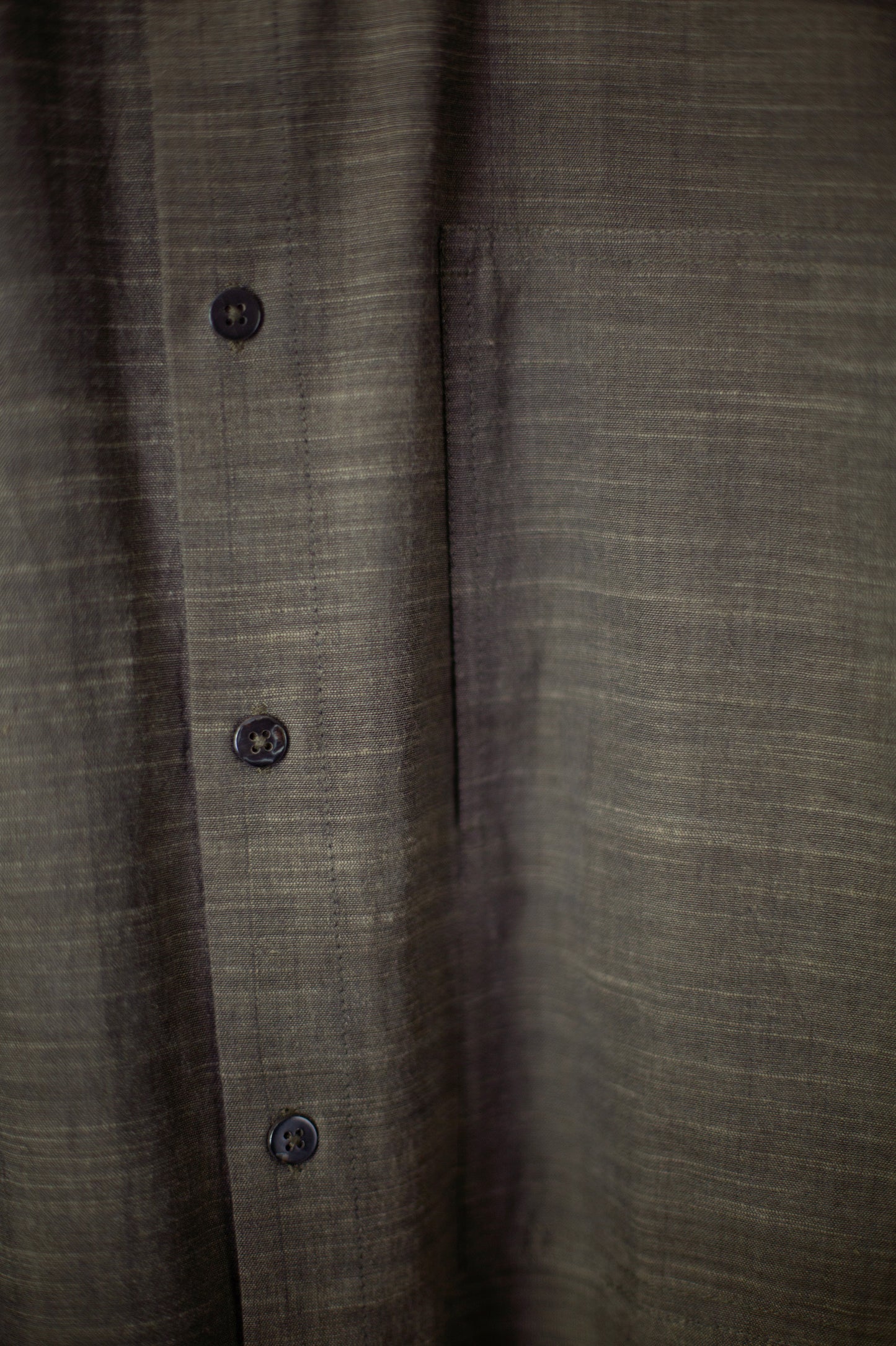 Hand woven cotton shirt dyed with Myrobalan x Jaggery x Pomegranate dyed