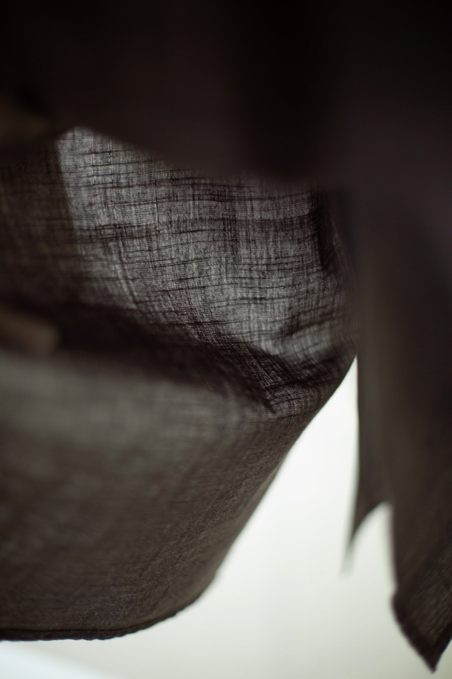 Hand woven cotton shirt dyed with Myrobalan x Jaggery x Pomegranate dyed
