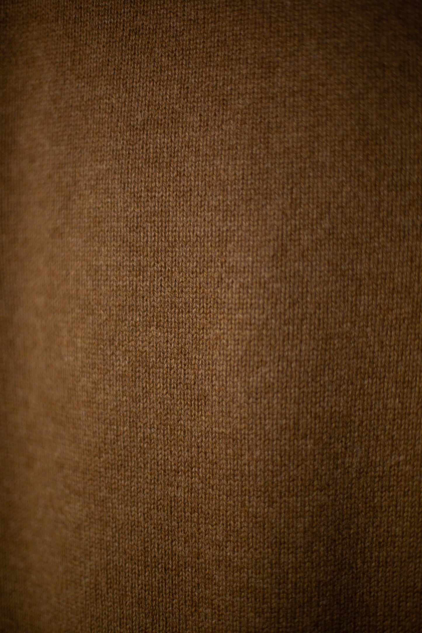 Cashmere lambswool rollneck knit sweater - dark ochre