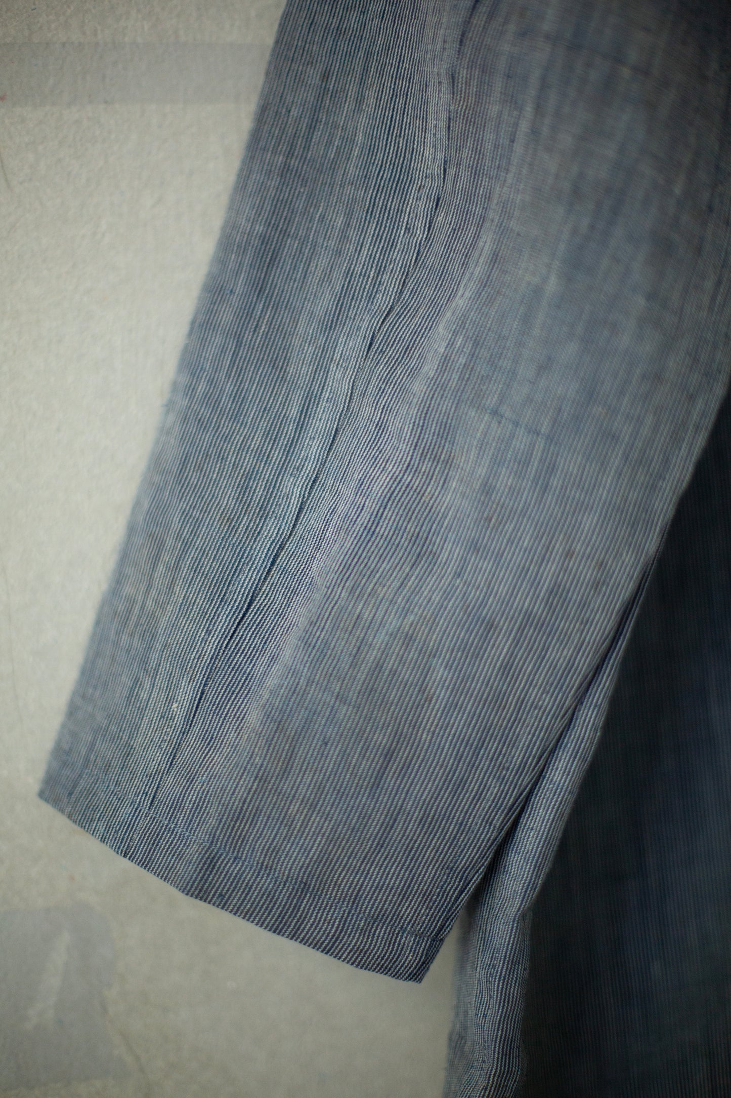 Shirt coat from antique handwoven kimono fabric