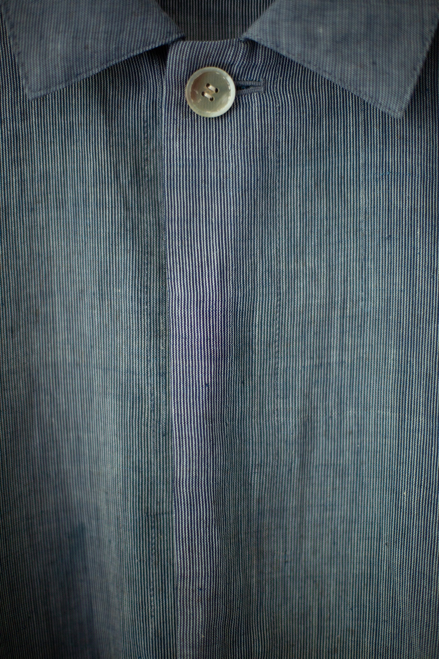 Shirt coat from antique handwoven kimono fabric